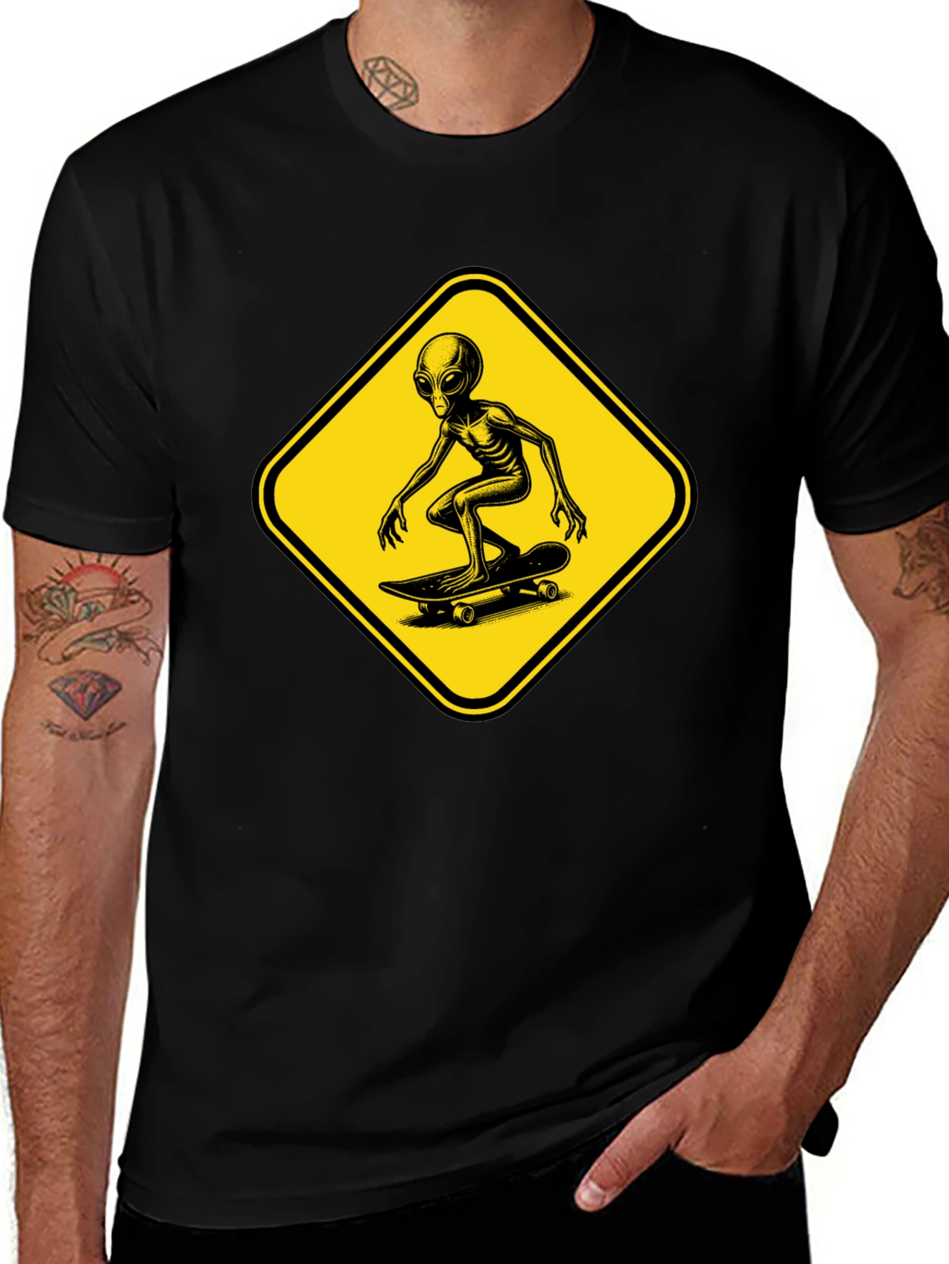 Skateboarding Alien T-Shirt
