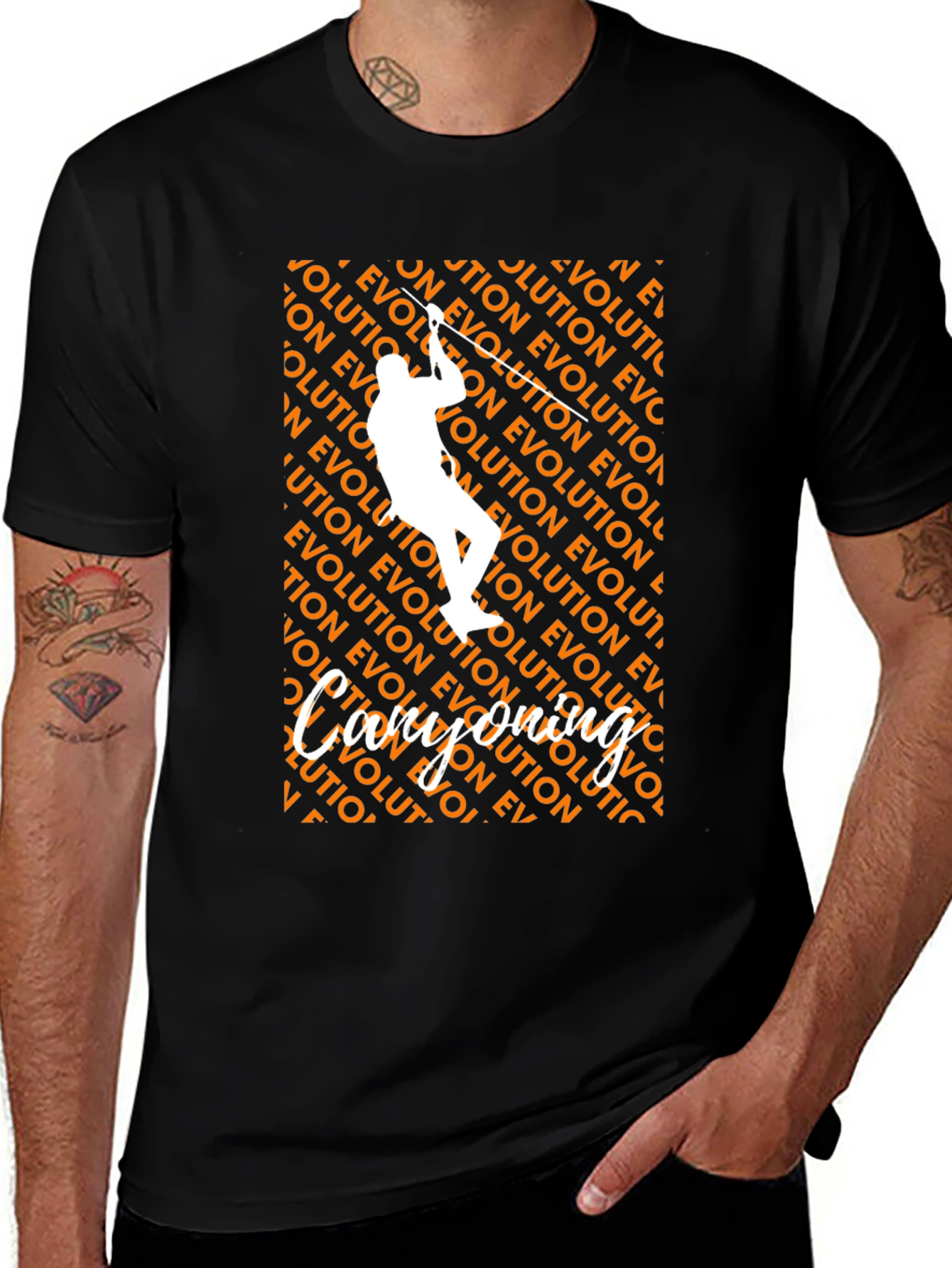 Variant 22 of Evolution T-Shirt Climbing Design