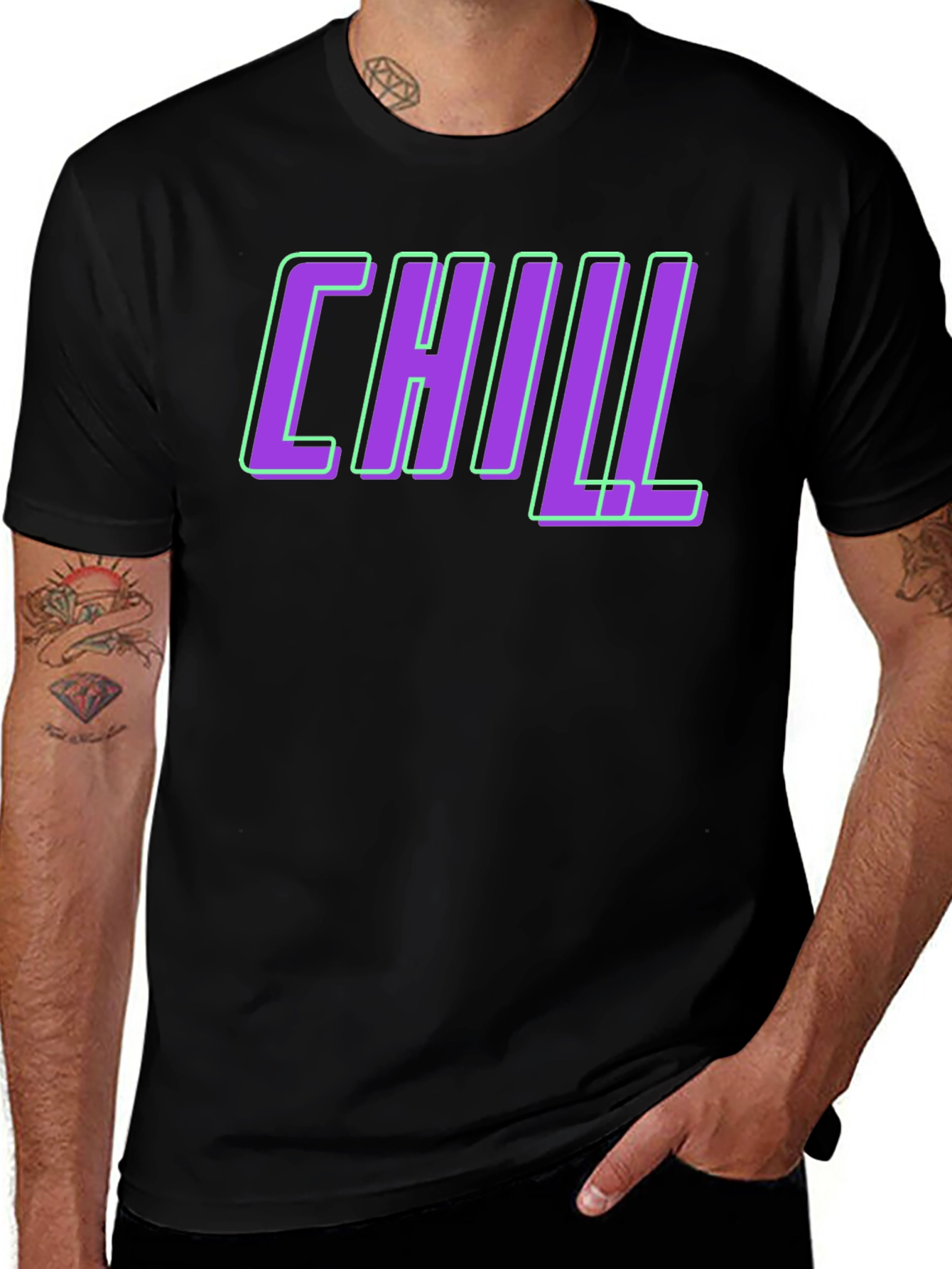 Black Chill Graphic Tee - Casual Comfort main image