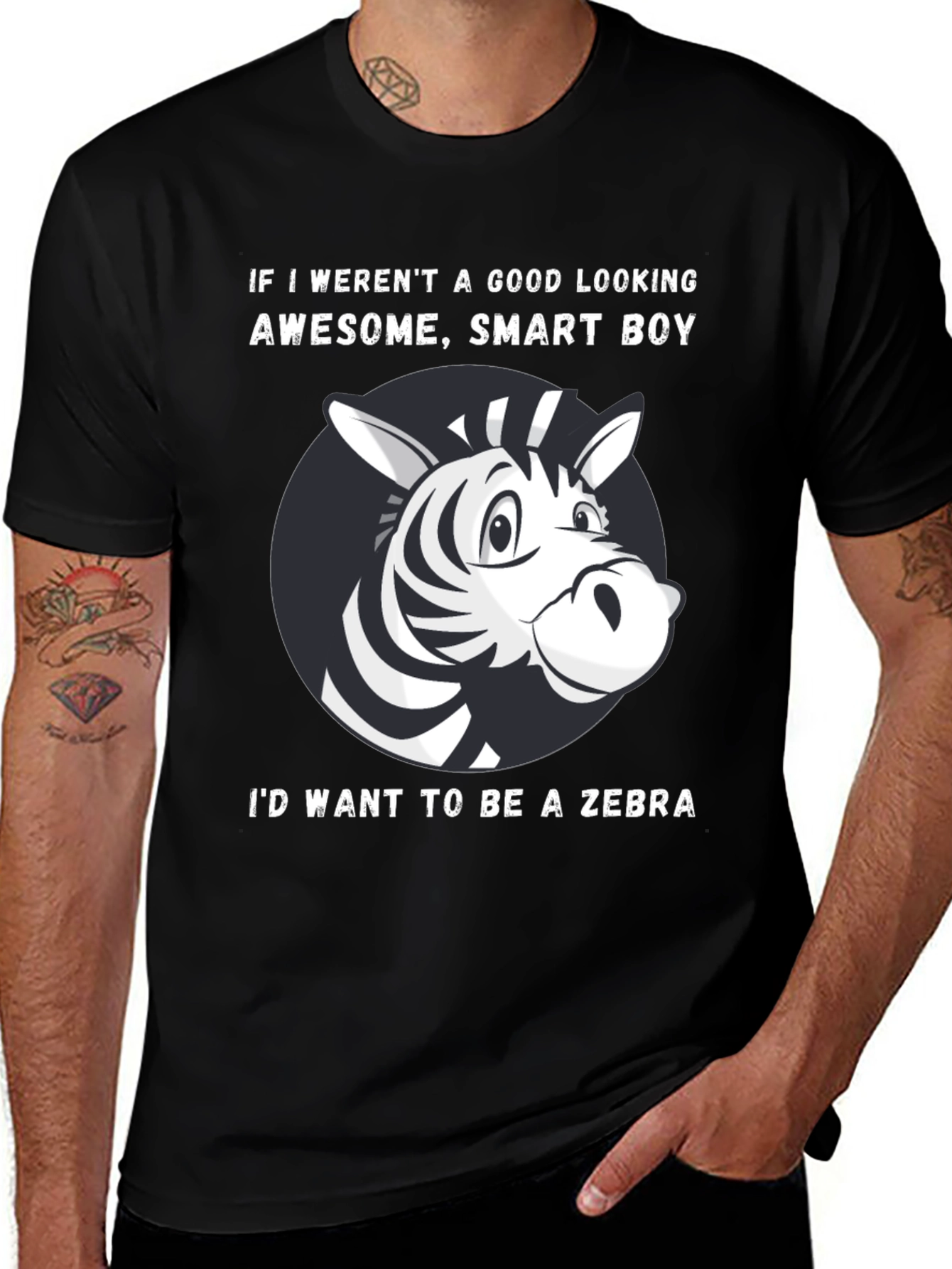 Variant 30 of Funny Zebra Graphic T-Shirt