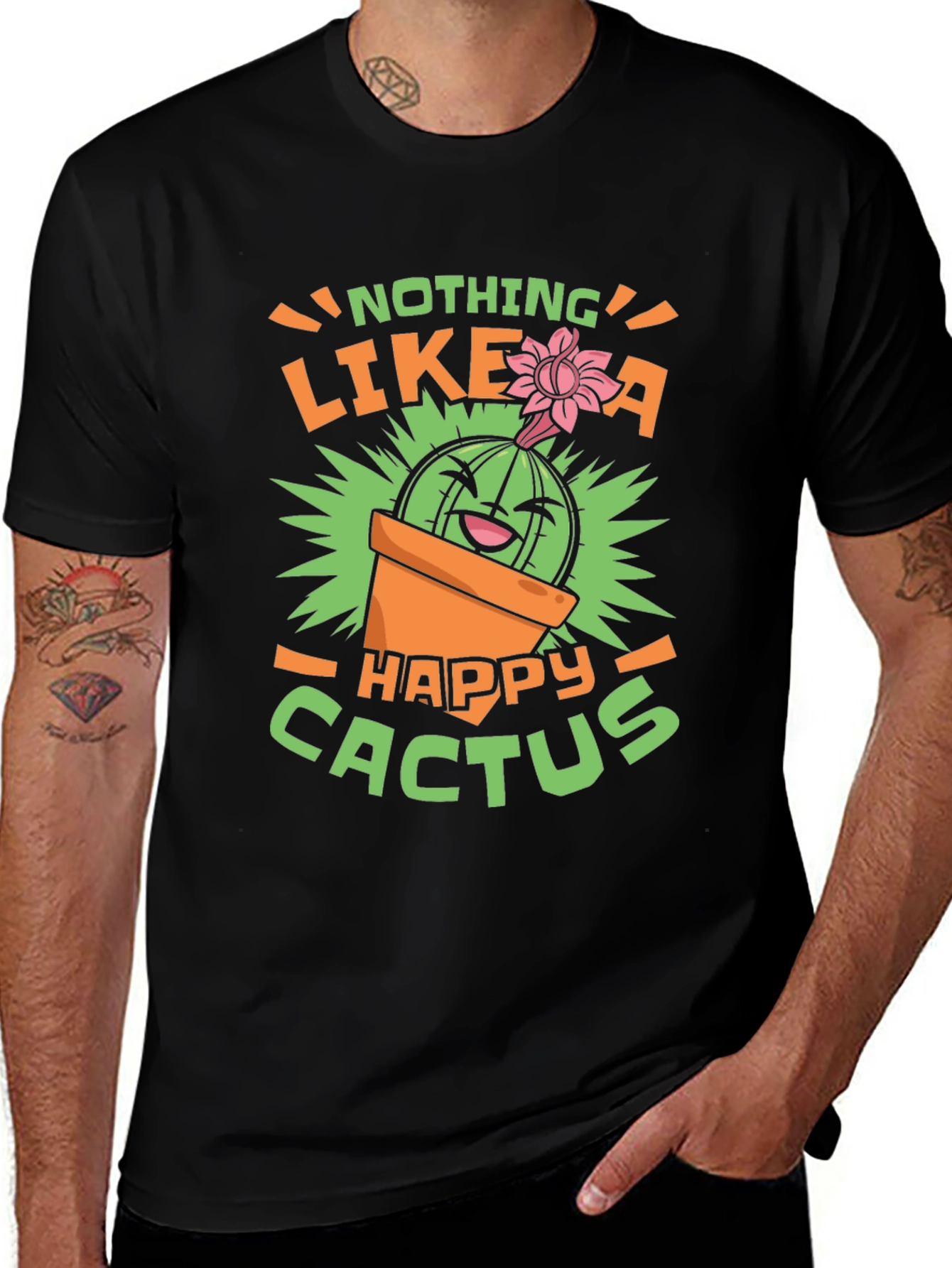 Variant 12 of Funny Happy Cactus Graphic Tee