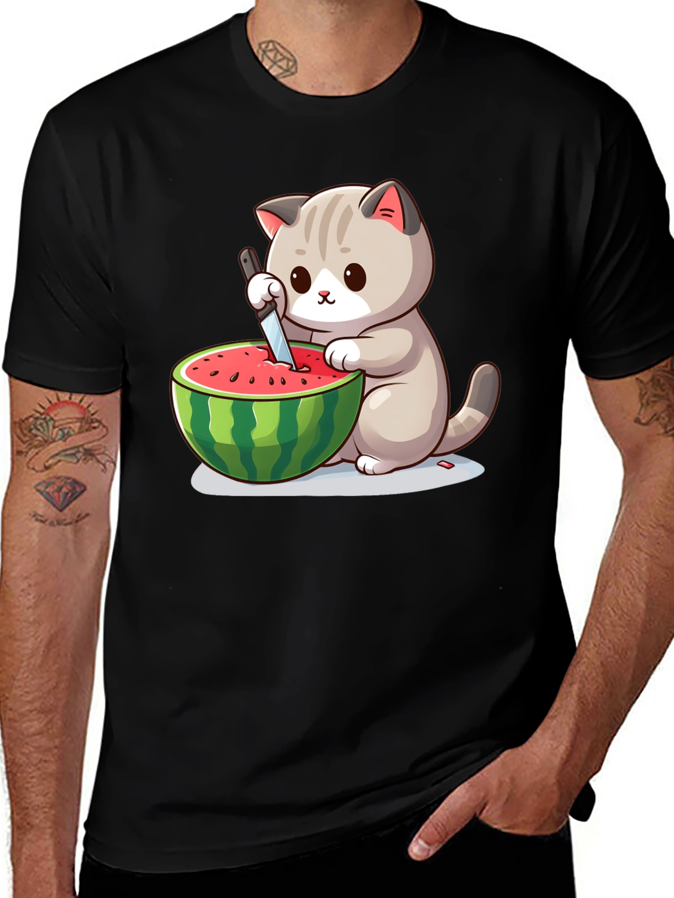 Variant 22 of Cat Watermelon T-Shirt