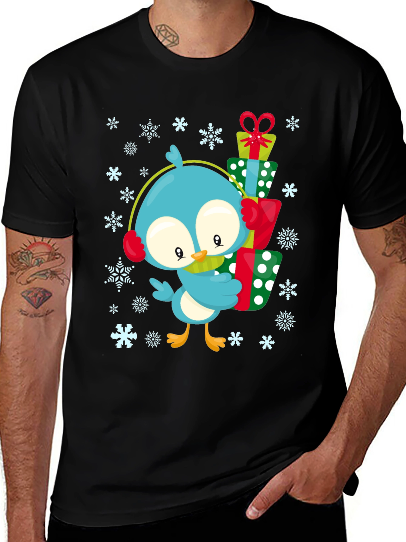 Variant 21 of Festive Bird Gift T-Shirt - Holiday Cheer