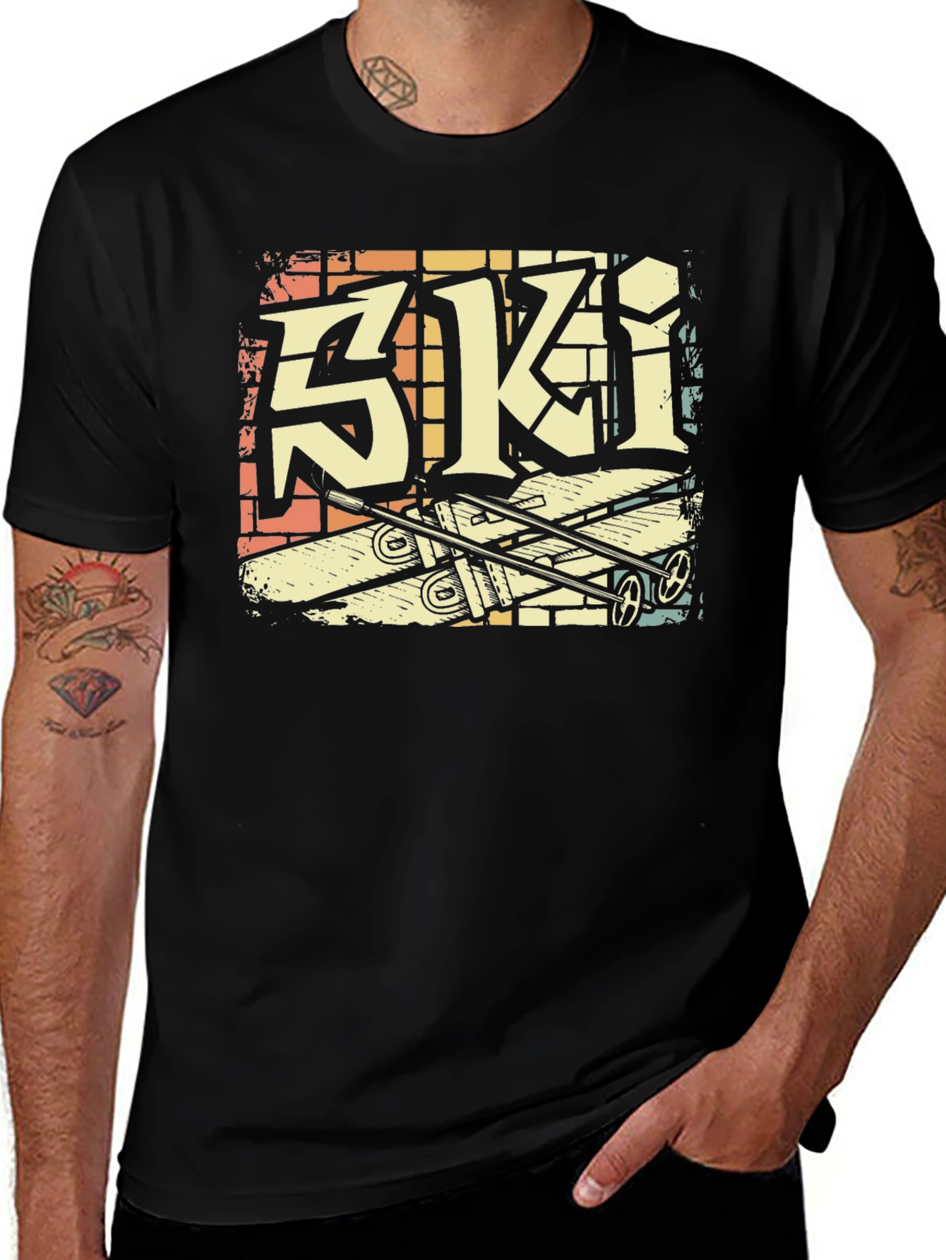 Variant 9 of Vintage Ski T-Shirt - Retro Winter Sports Tee