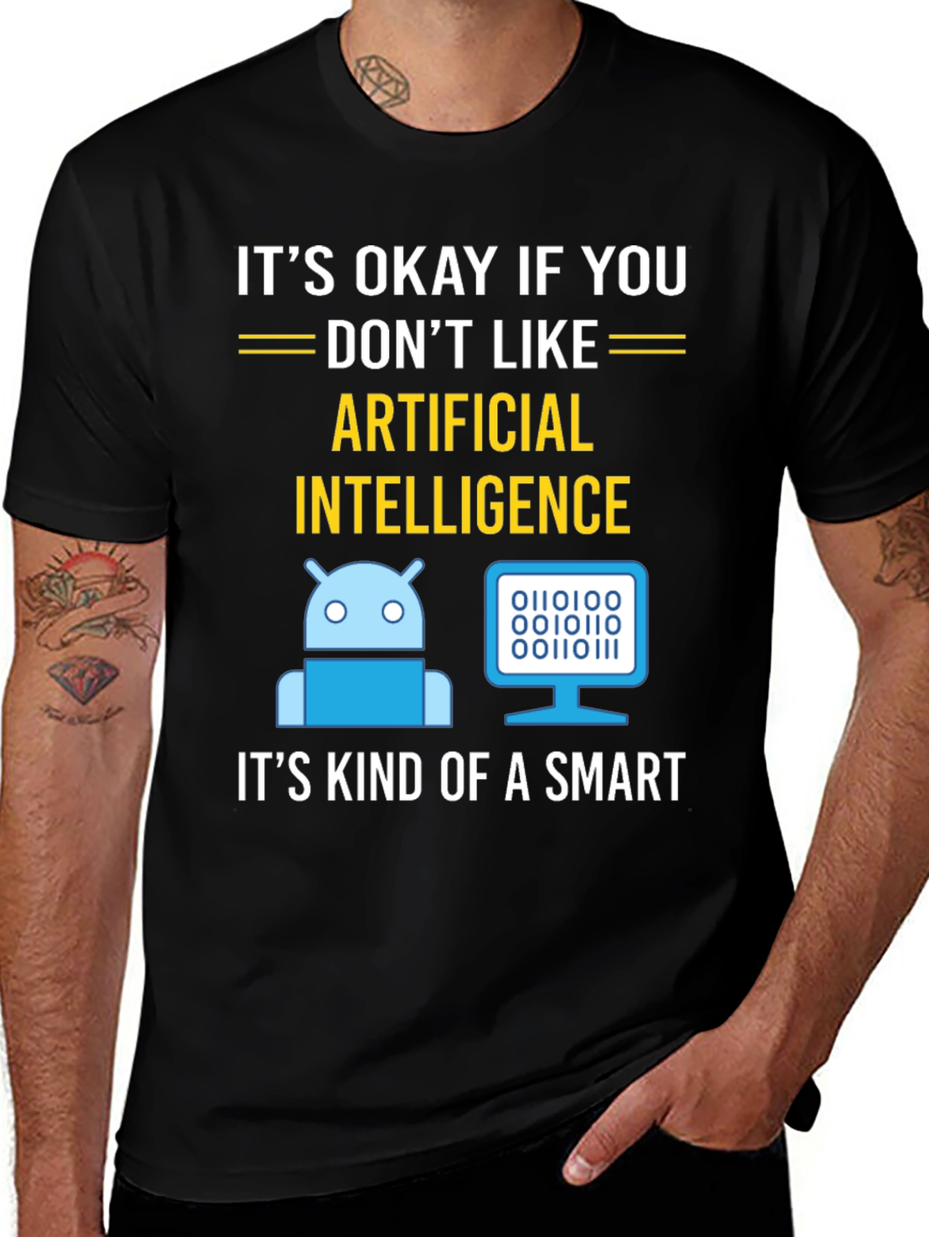 Variant 11 of AI Humor T-Shirt - It's Okay If You Don't Like Artificial Intelligence