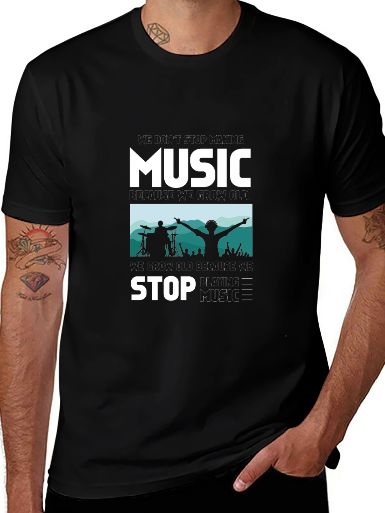 Variant 13 of Music Lover Graphic Tee - Never Stop the Beat!