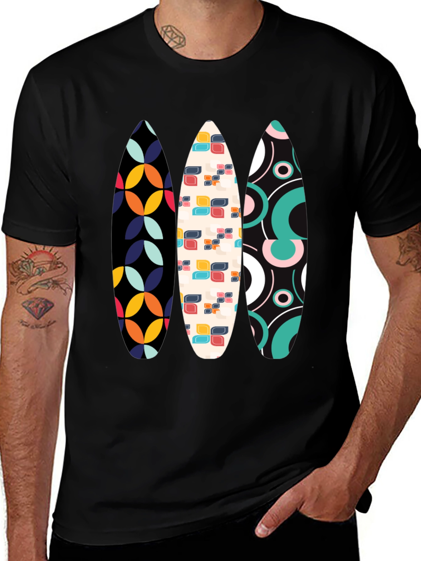 Variant 17 of Retro Surfboard Graphic Tee