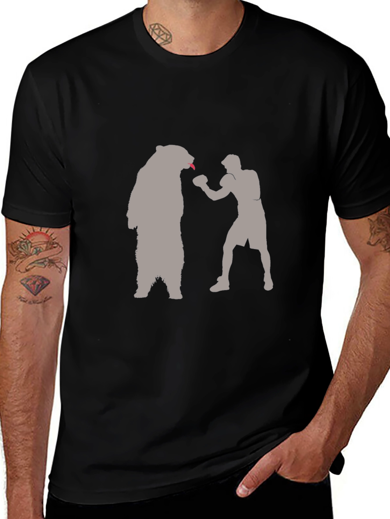 Variant 13 of Bear Boxing T-Shirt - Funny Graphic Tee