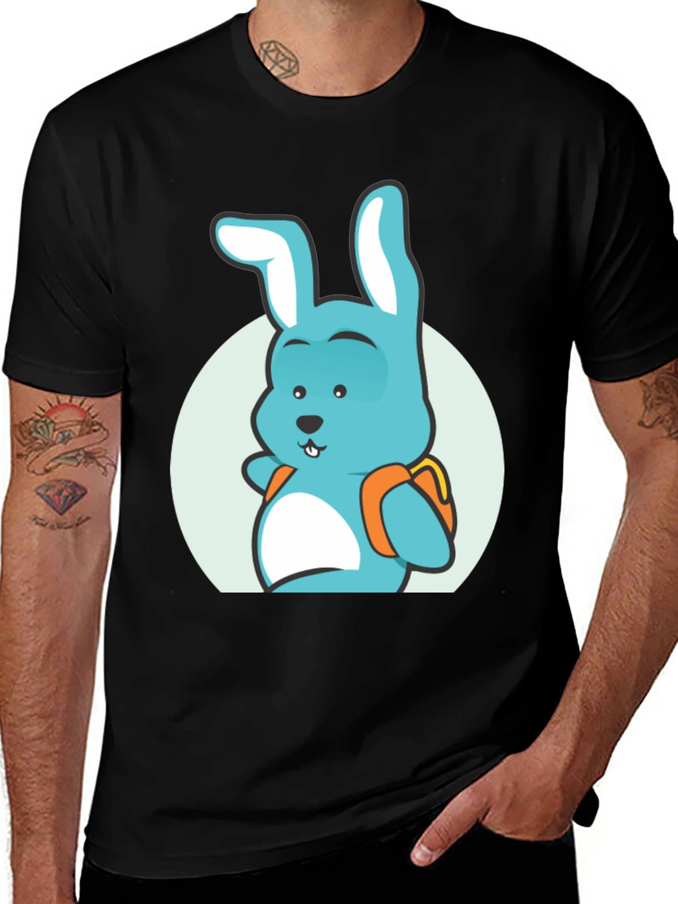 Variant 14 of Cute Blue Bunny T-Shirt