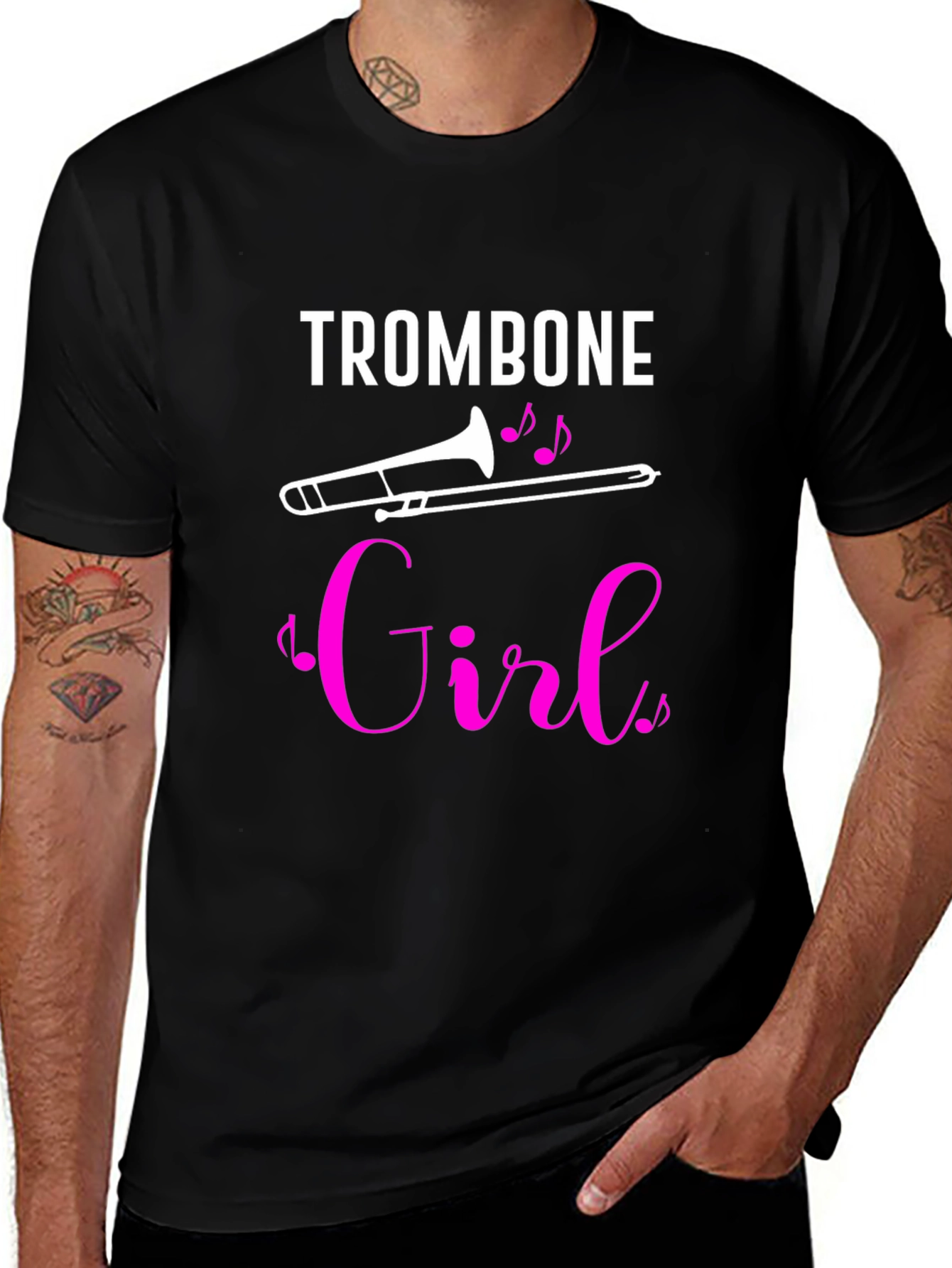 Variant 7 of Trombone Girl T-Shirt - Musician Tee
