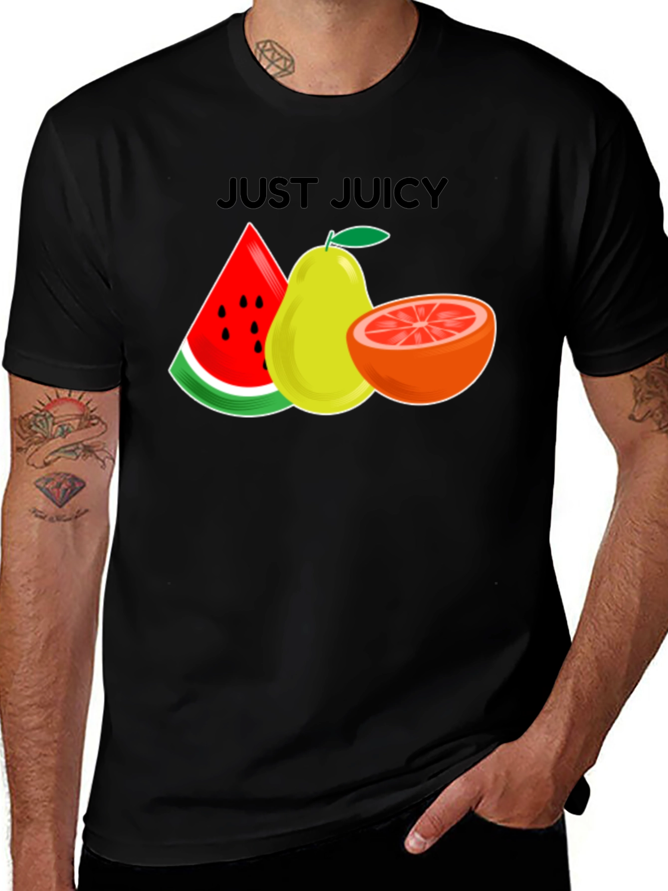 Variant 27 of Just Juicy Graphic Tee - Fresh Fruit Design