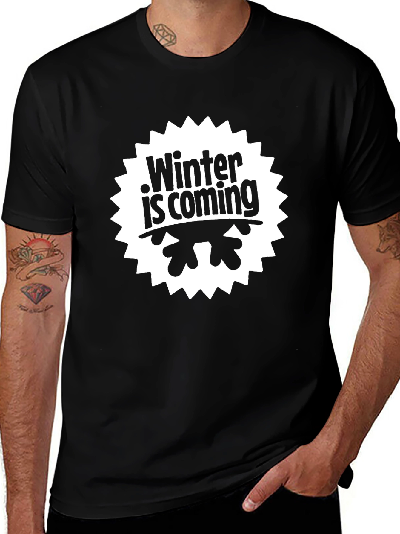 Variant 10 of Winter is Coming Black T-Shirt