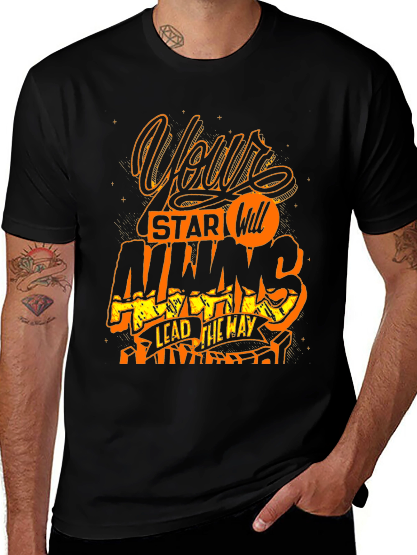 Variant 21 of Motivational Graphic T-Shirt - Your Star Will Always Lead