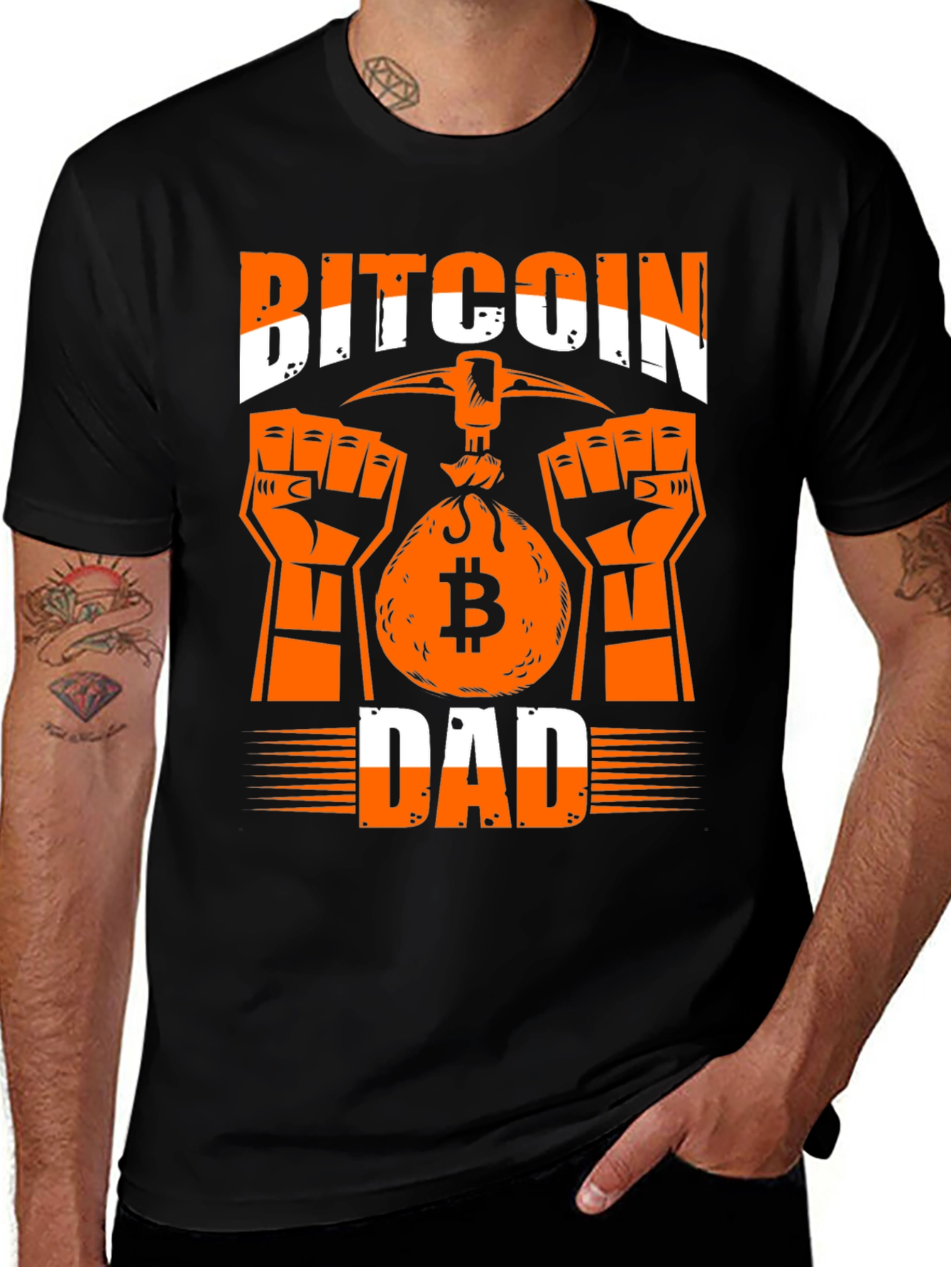Bitcoin Dad Graphic Tee - Crypto Miner T-Shirt