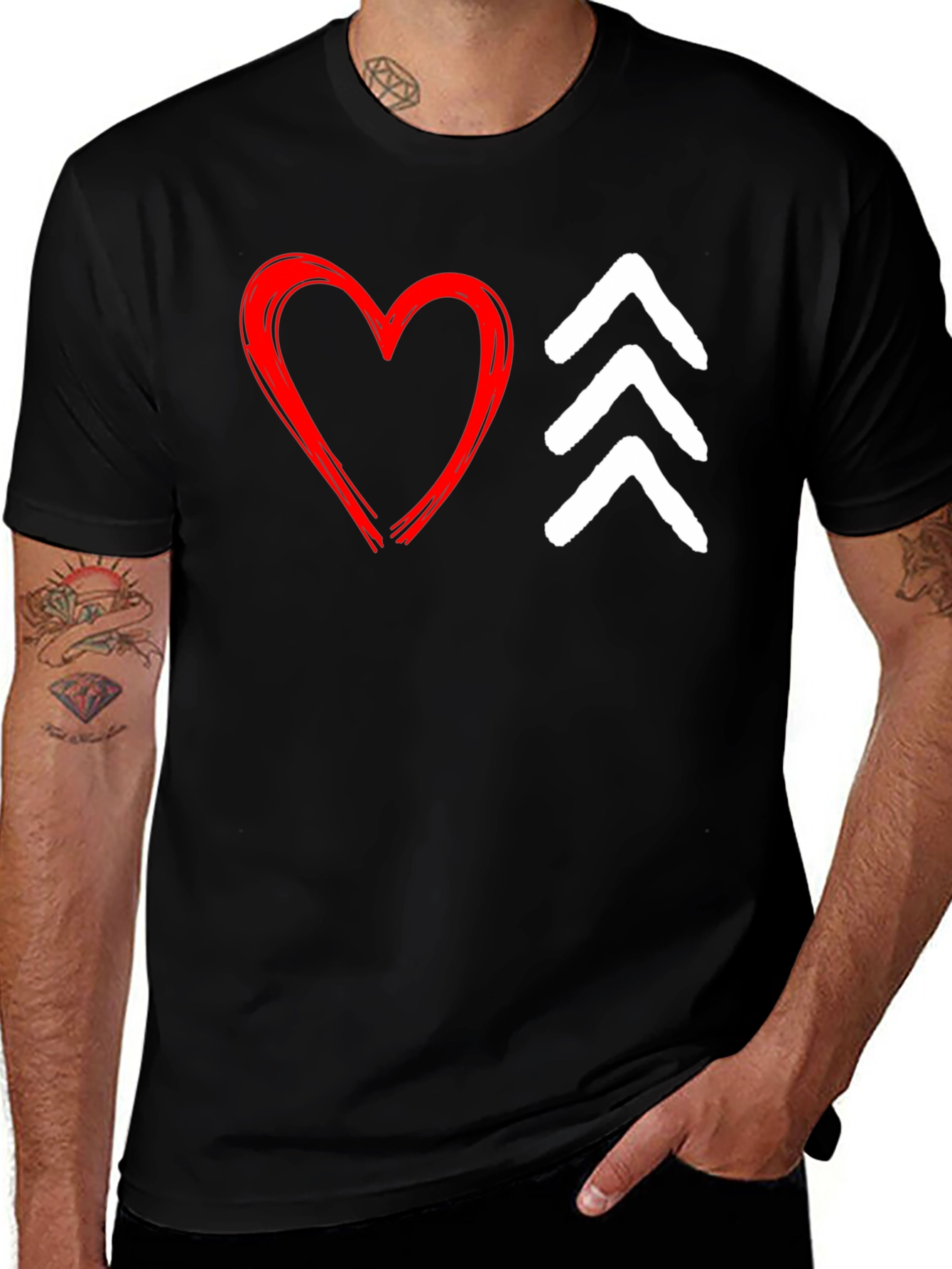 Variant 10 of Heart & Arrows Graphic Tee - Casual Cotton T-Shirt