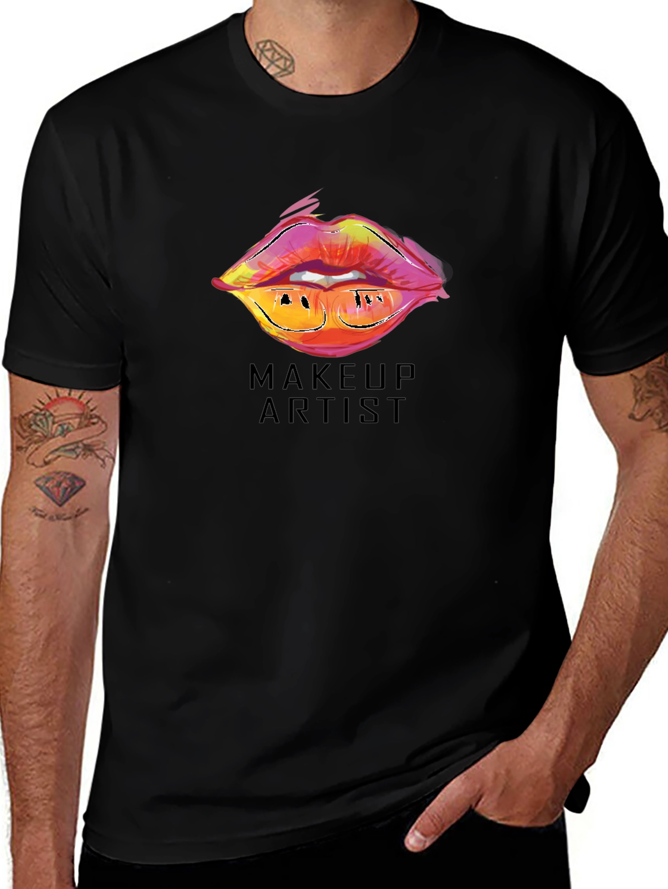 Variant 9 of Makeup Artist Graphic Tee - Stylish Design