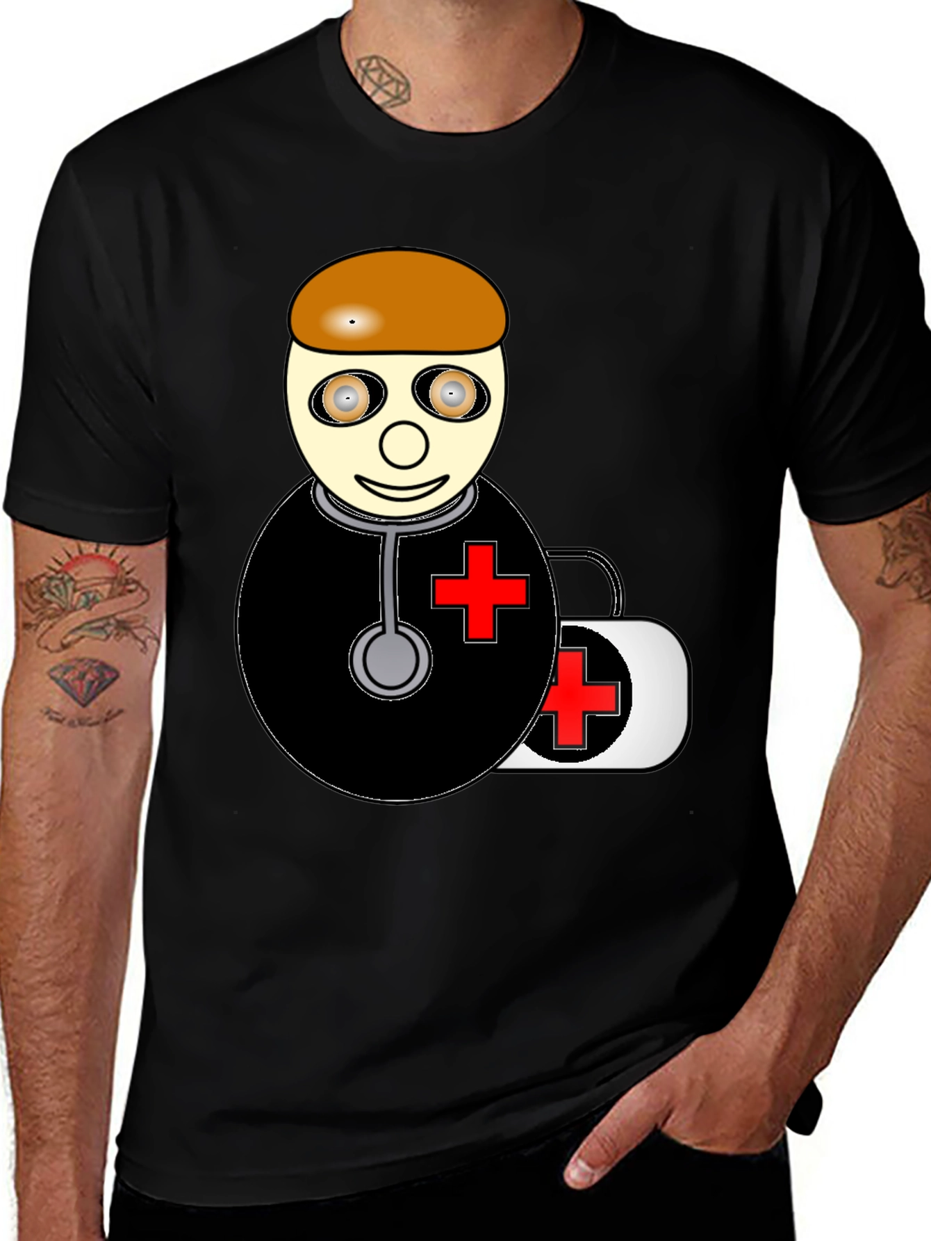 Variant 5 of Cartoon Doctor T-Shirt - Medical Humor