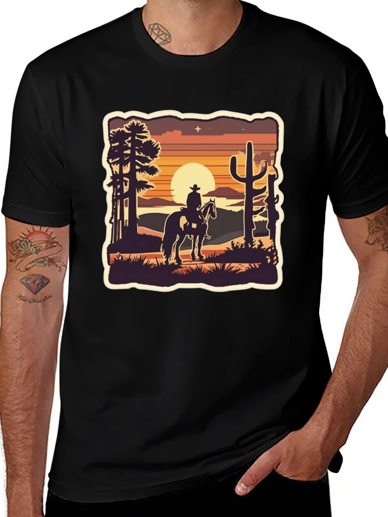 Variant 29 of Western Cowboy Desert T-Shirt