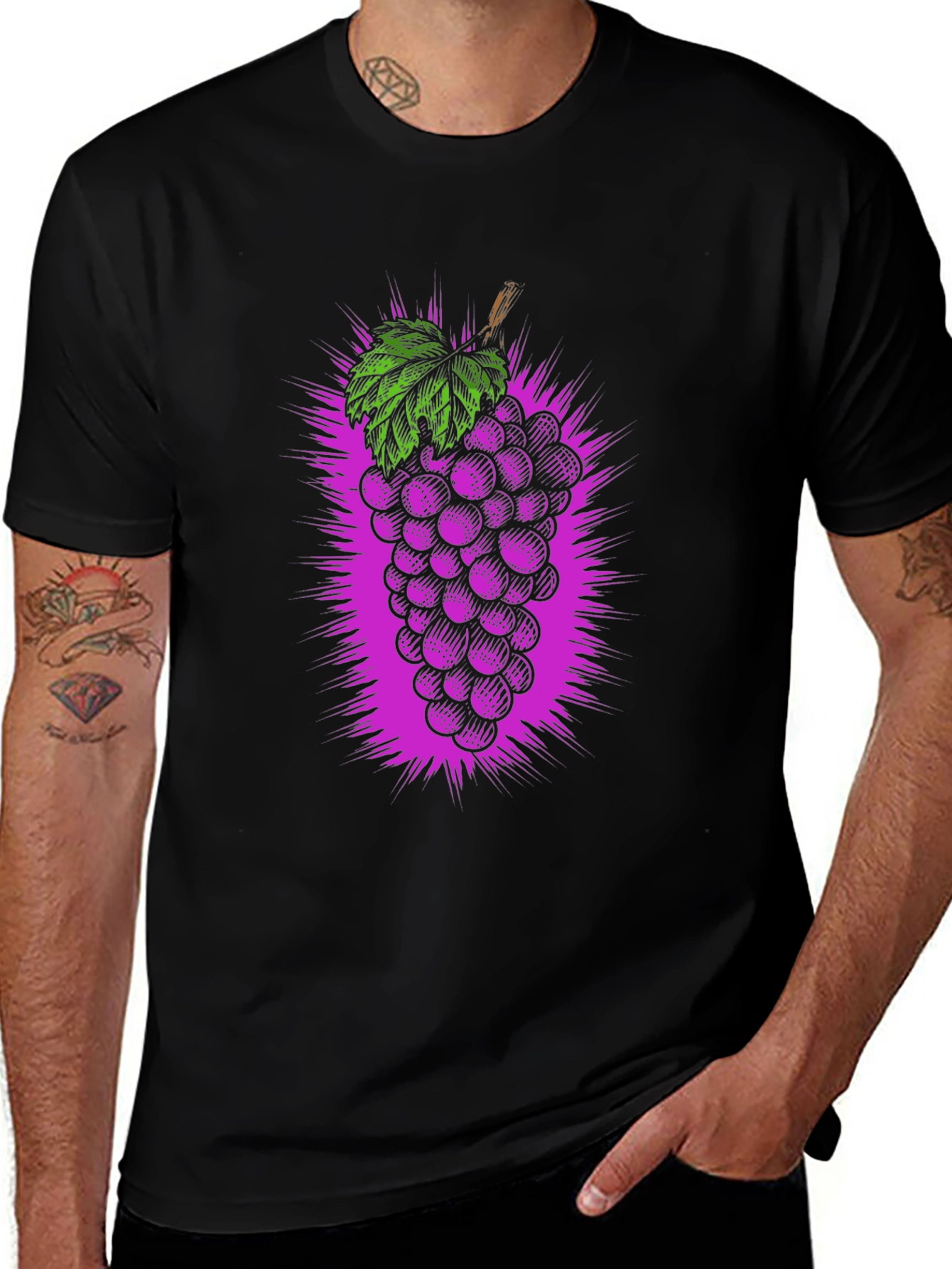 Variant 20 of Grapes Graphic Tee - Unique Artistic Design
