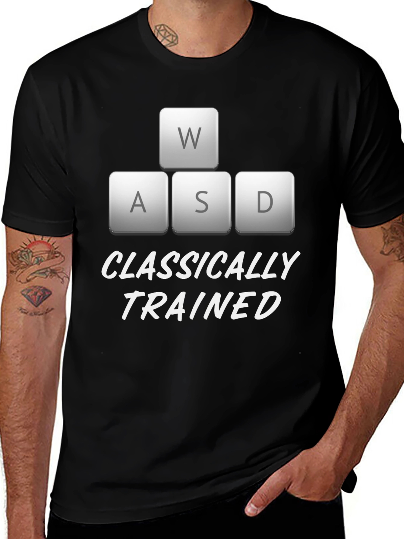 Classically Trained Gamer T-Shirt - WASD Design