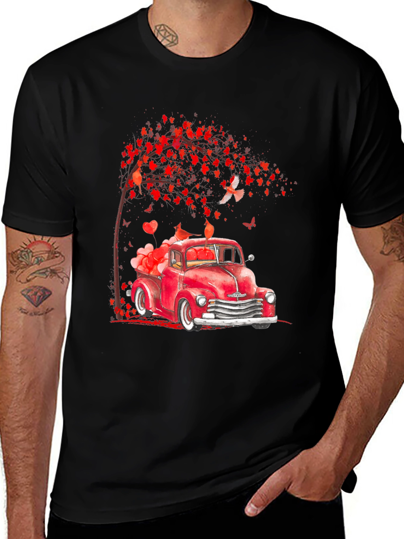 Variant 18 of Valentine's Red Truck T-Shirt