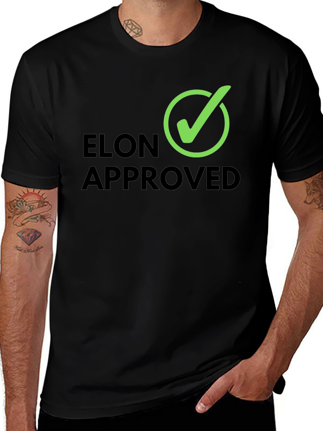 Elon Approved Black T-Shirt
