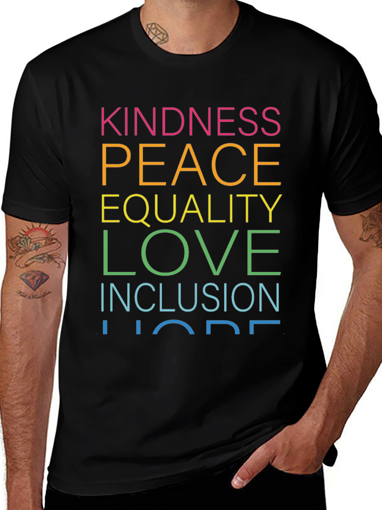 Variant 11 of Kindness, Peace, Love T-Shirt