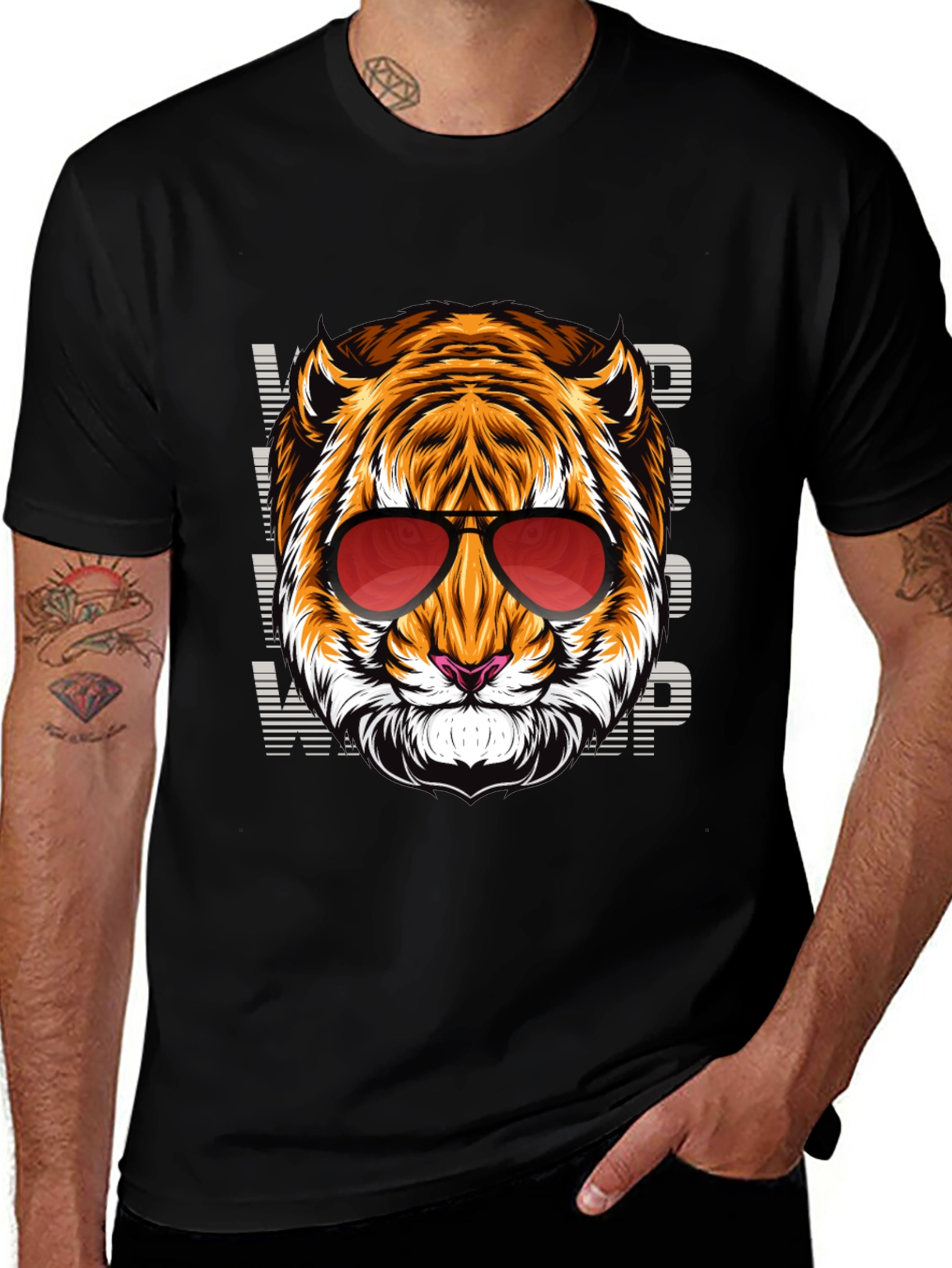 Variant 2 of Cool Tiger Graphic Tee - Wild Style