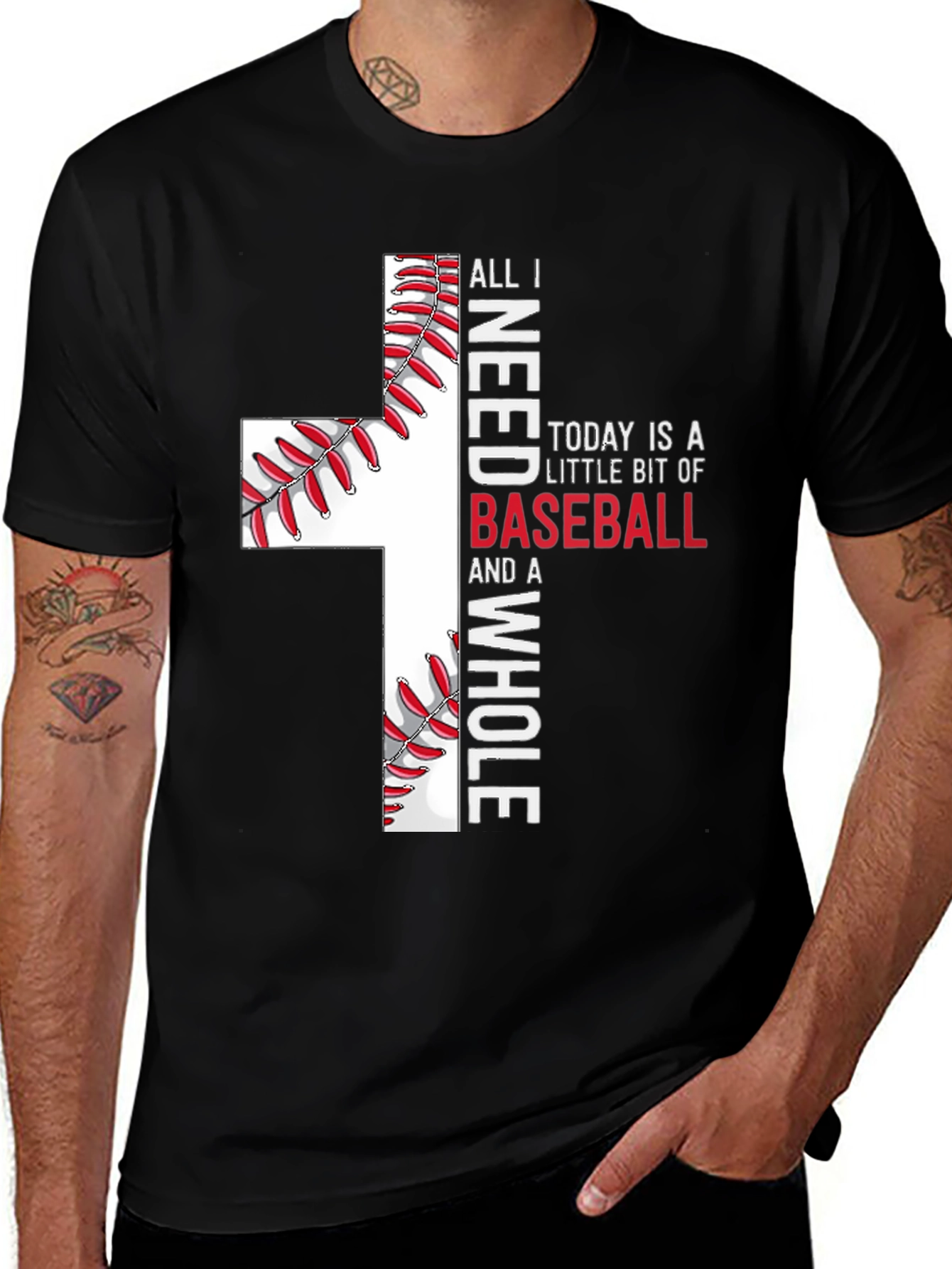 Variant 15 of Baseball Cross Graphic T-Shirt