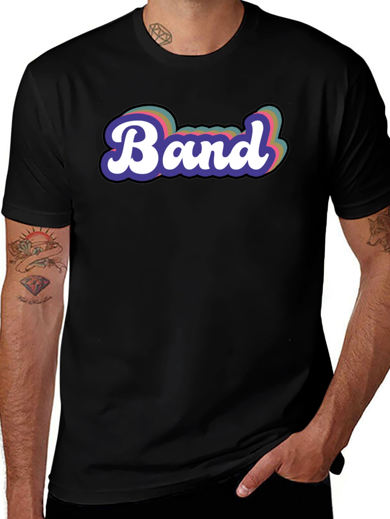 Variant 2 of Retro "Band" Graphic Tee - Classic Style