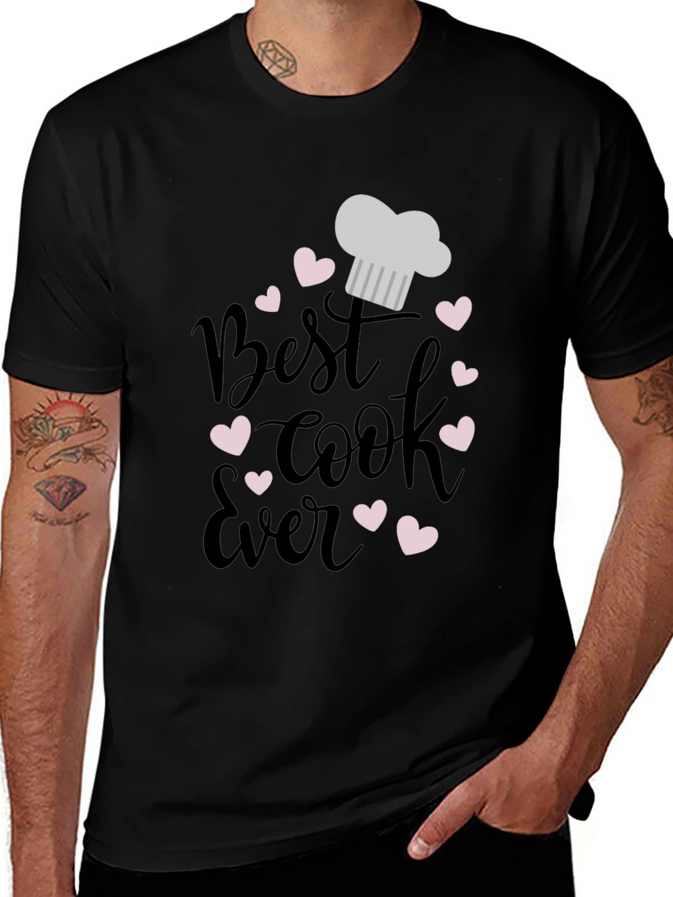 Black Best Cook Ever Graphic T-Shirt - Chef Gift main image