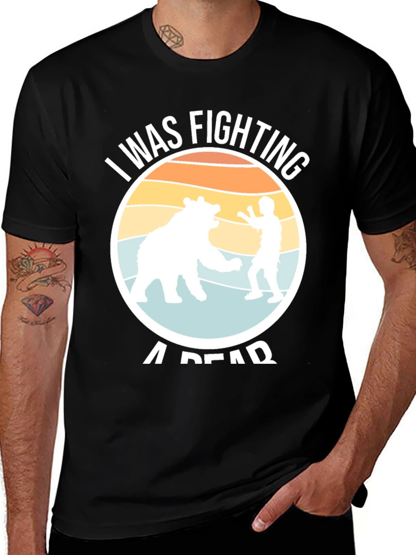 Variant 5 of I Was Fighting A Bear Graphic T-Shirt