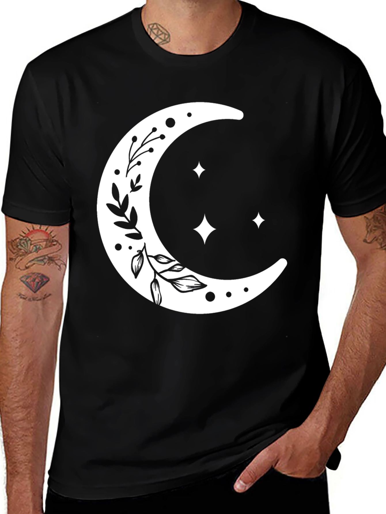 Variant 7 of Celestial Moon & Stars Graphic T-Shirt