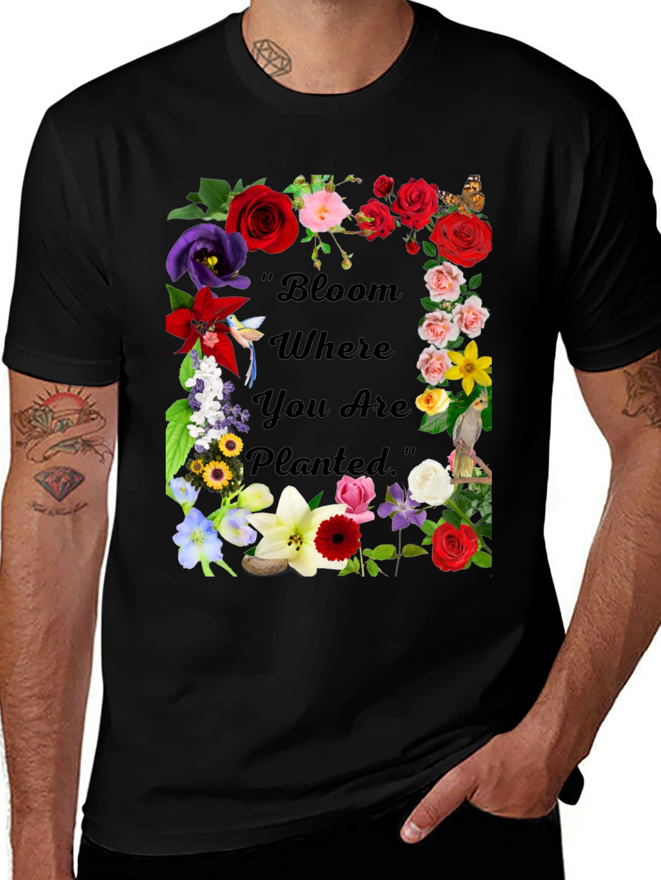 Variant 10 of Bloom Where You Are Planted Floral T-Shirt