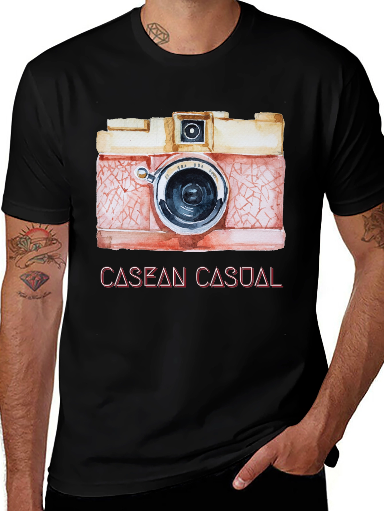 Variant 9 of Retro Camera Graphic Tee - Casual Style