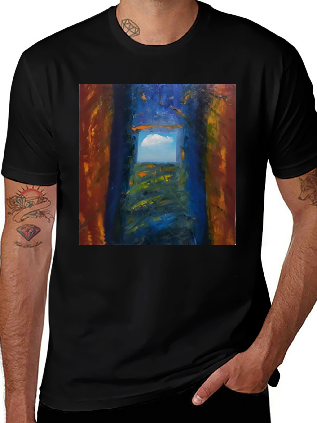 Variant 28 of Abstract Art T-Shirt - Artistic Landscape Print