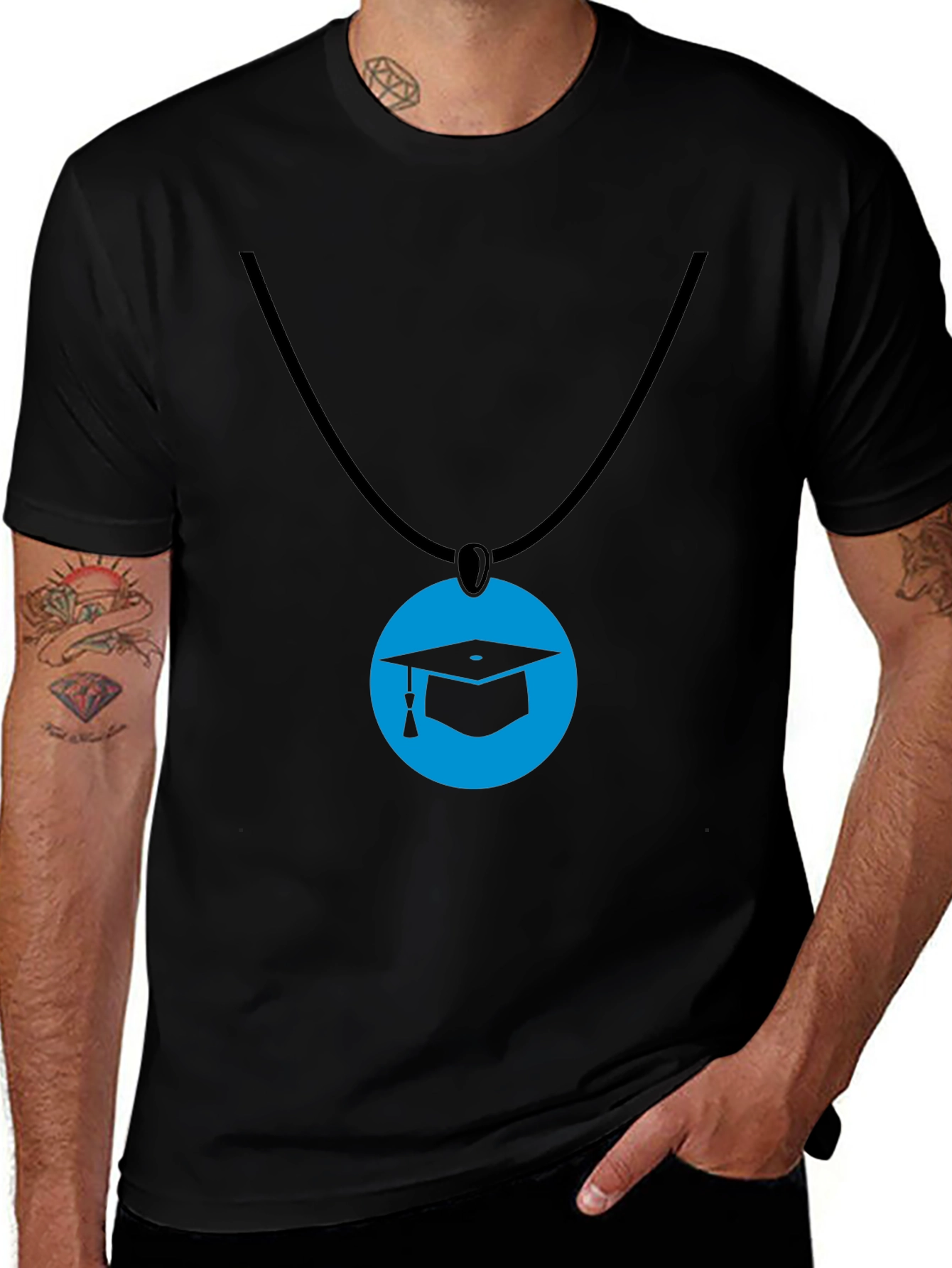 Variant 23 of Graduation Cap Pendant Black T-Shirt