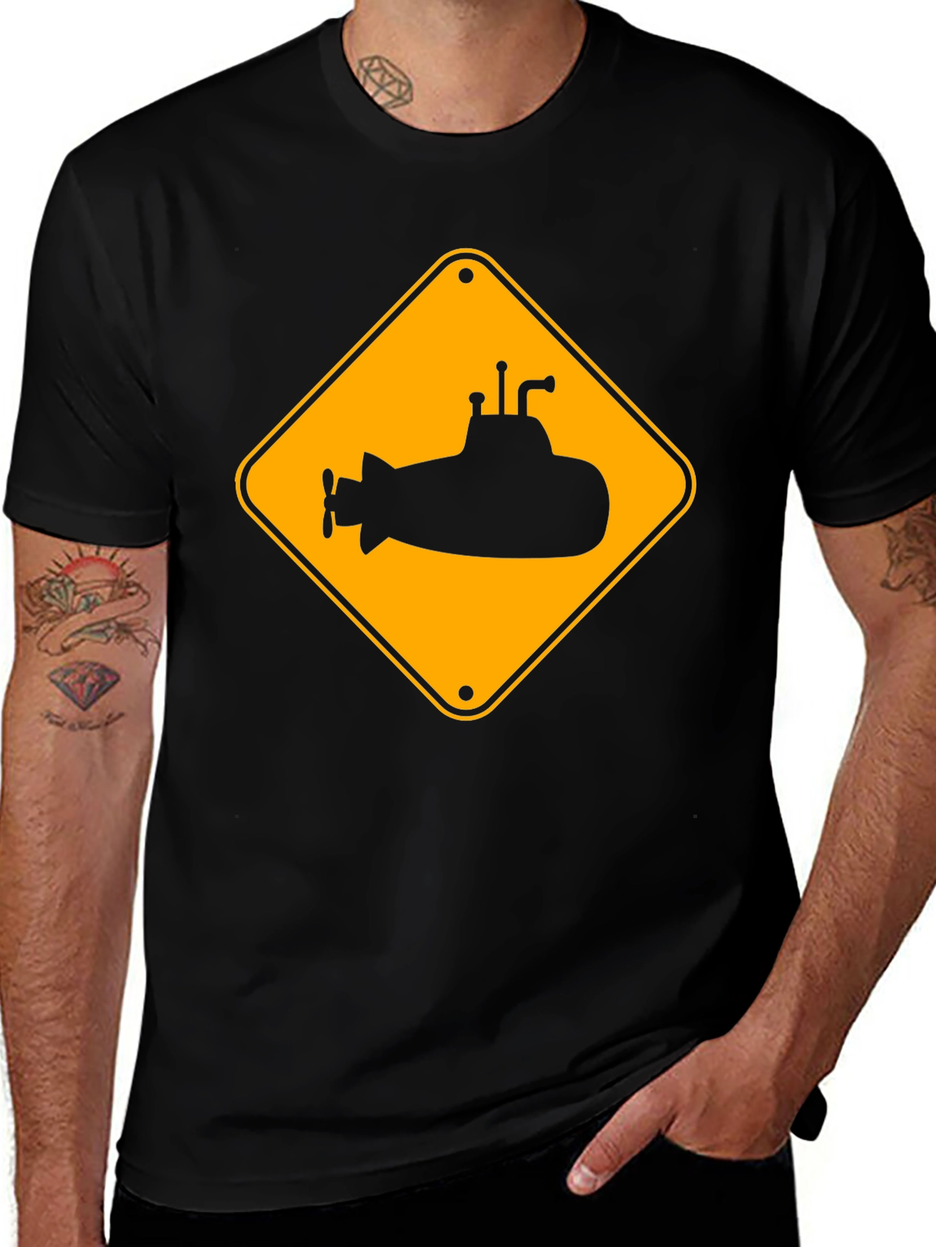 Variant 5 of Submarine Crossing T-Shirt - Novelty Graphic Tee