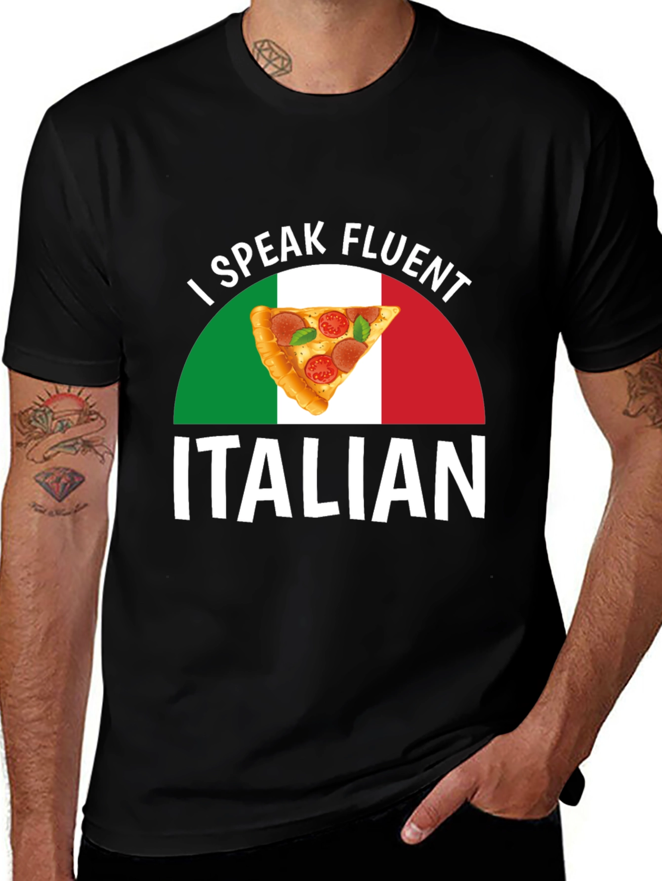 Variant 15 of I Speak Fluent Italian Pizza T-Shirt