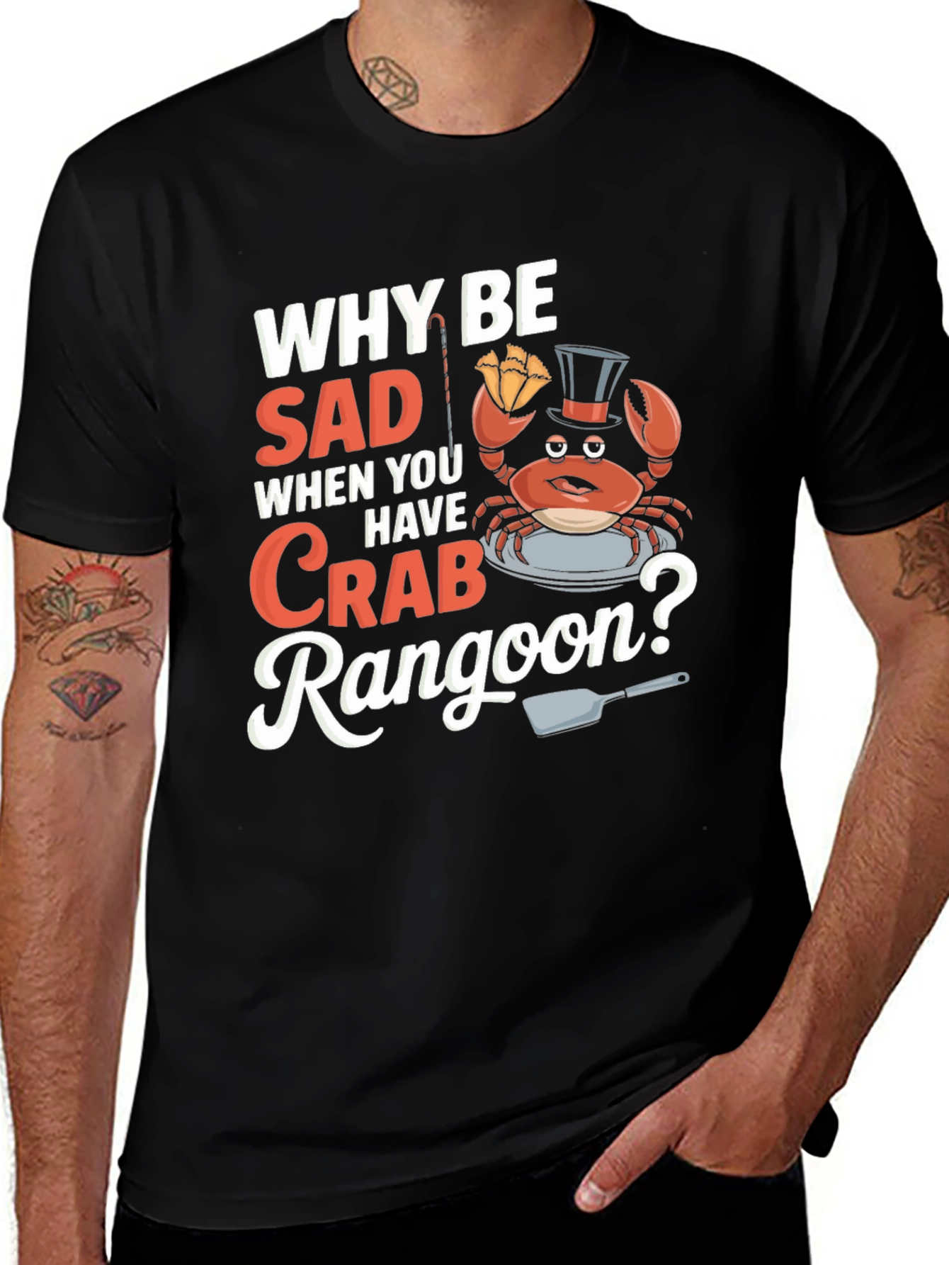 Variant 18 of Funny Crab Rangoon T-Shirt - Foodie Tee