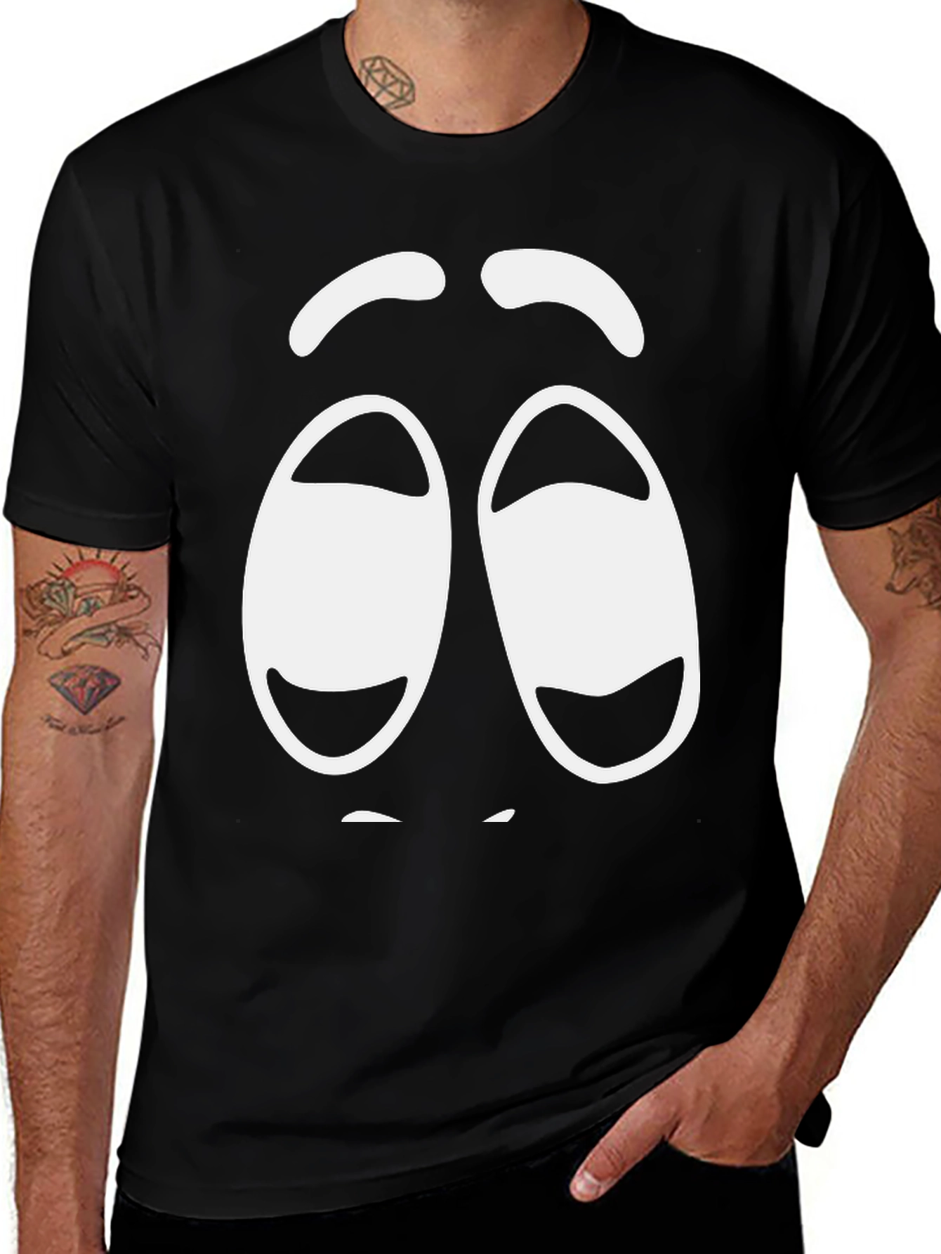 Variant 27 of Funny Expression Black T-Shirt