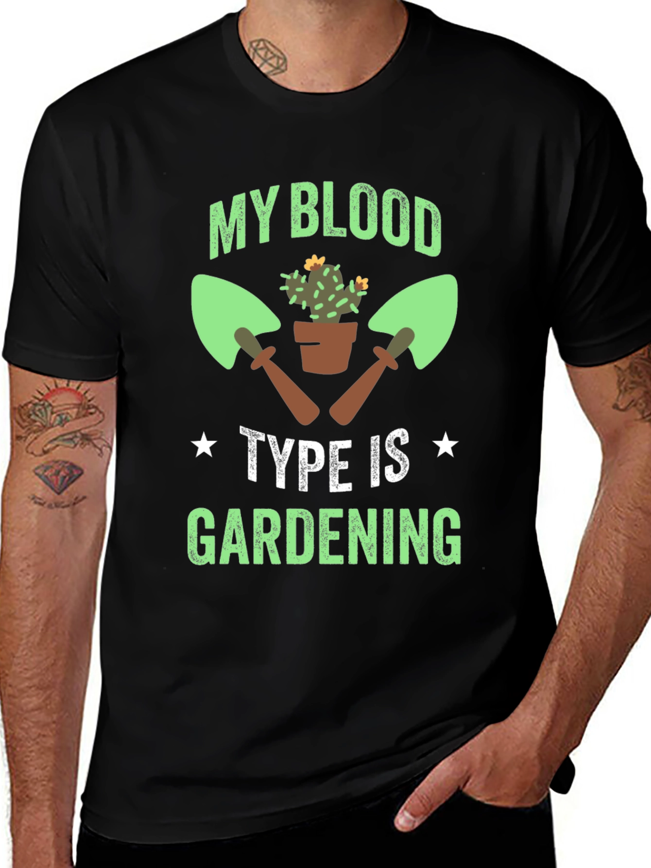 Variant 21 of Gardening Blood Type T-Shirt - Gift for Gardeners