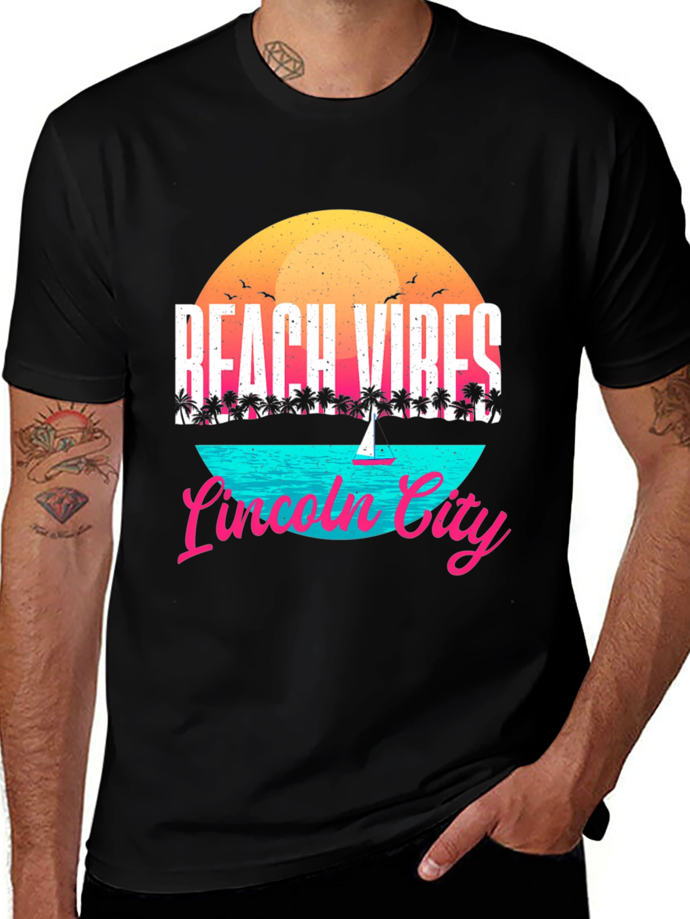 Variant 13 of Beach Vibes Lincoln City T-Shirt