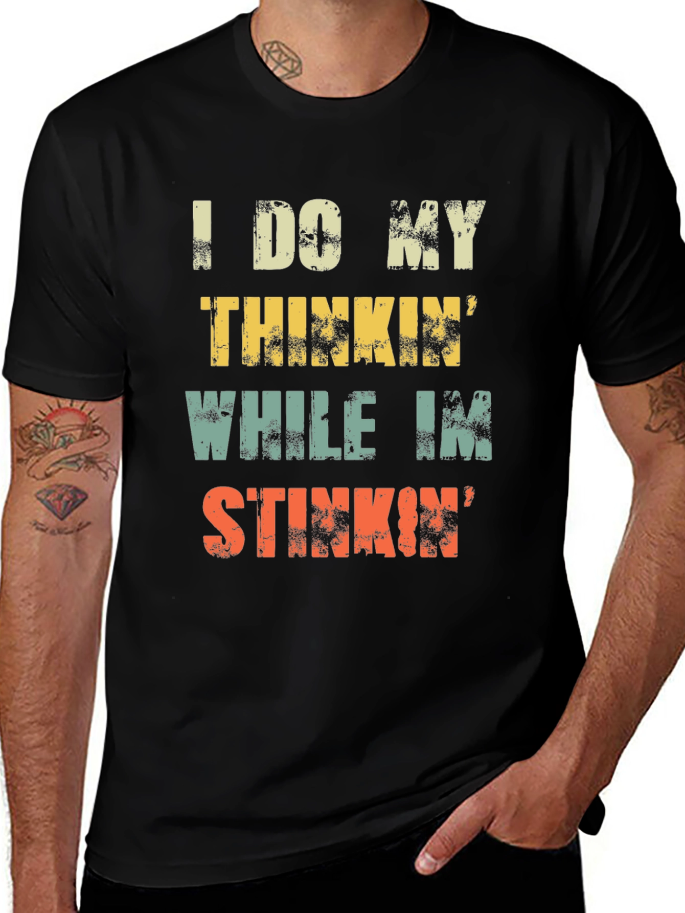 Variant 29 of I Do My Thinkin' While I'm Stinkin' Graphic Tee