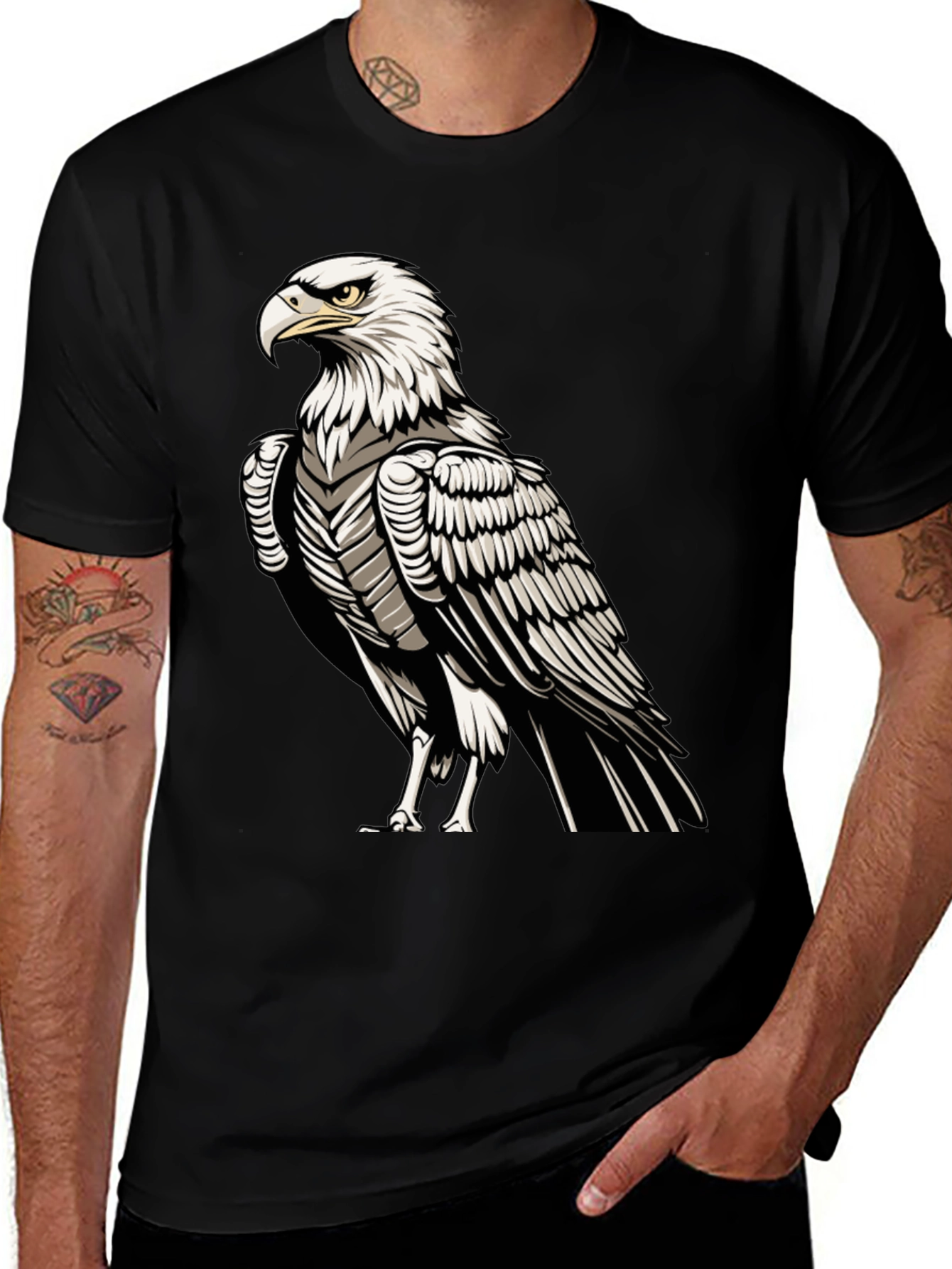 Variant 12 of Bold Eagle Graphic Tee - Classic Black