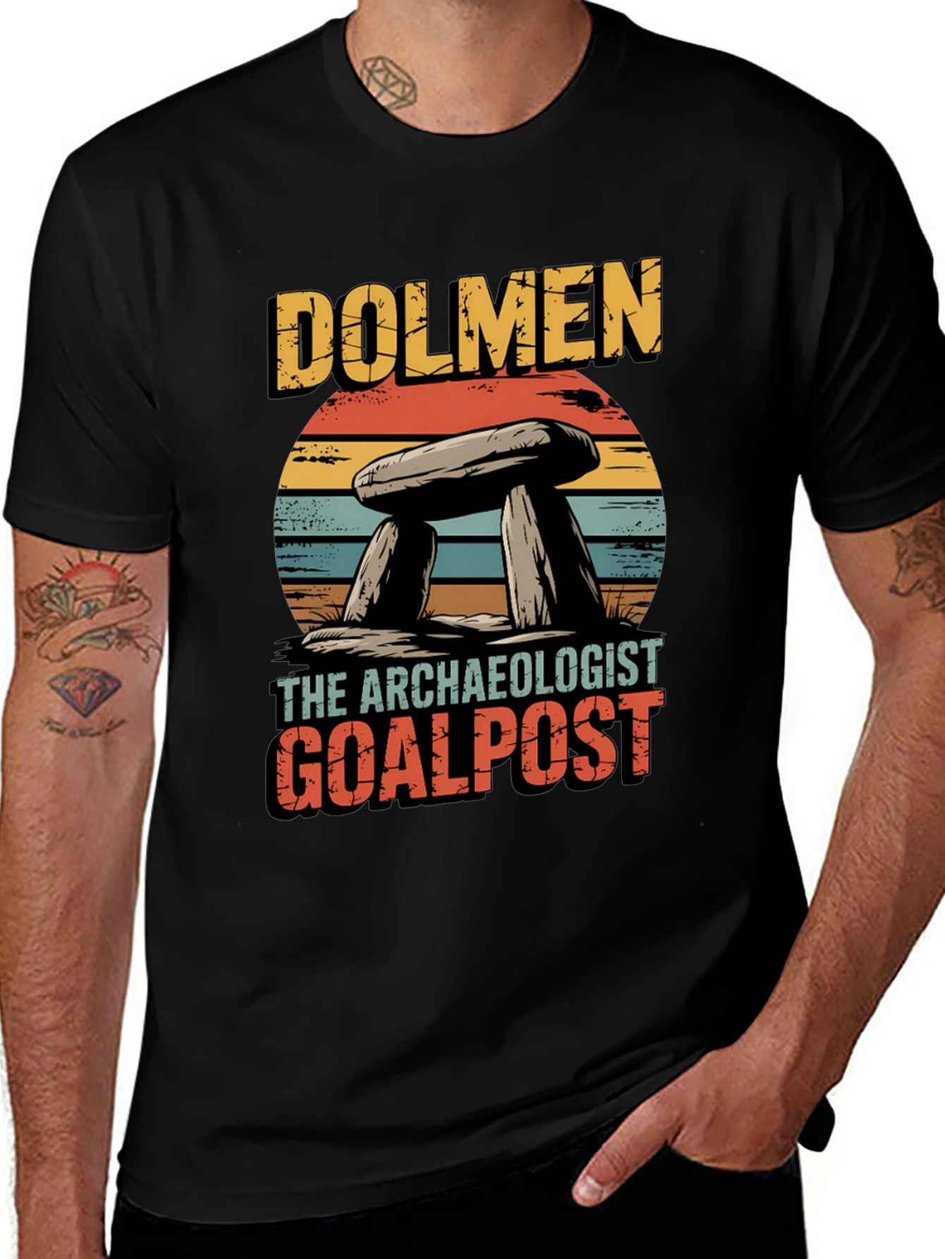 Variant 11 of Dolmen Archaeologist Goalpost Graphic T-Shirt