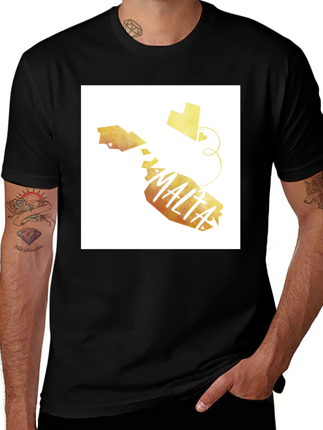 Malta Map Graphic T-Shirt