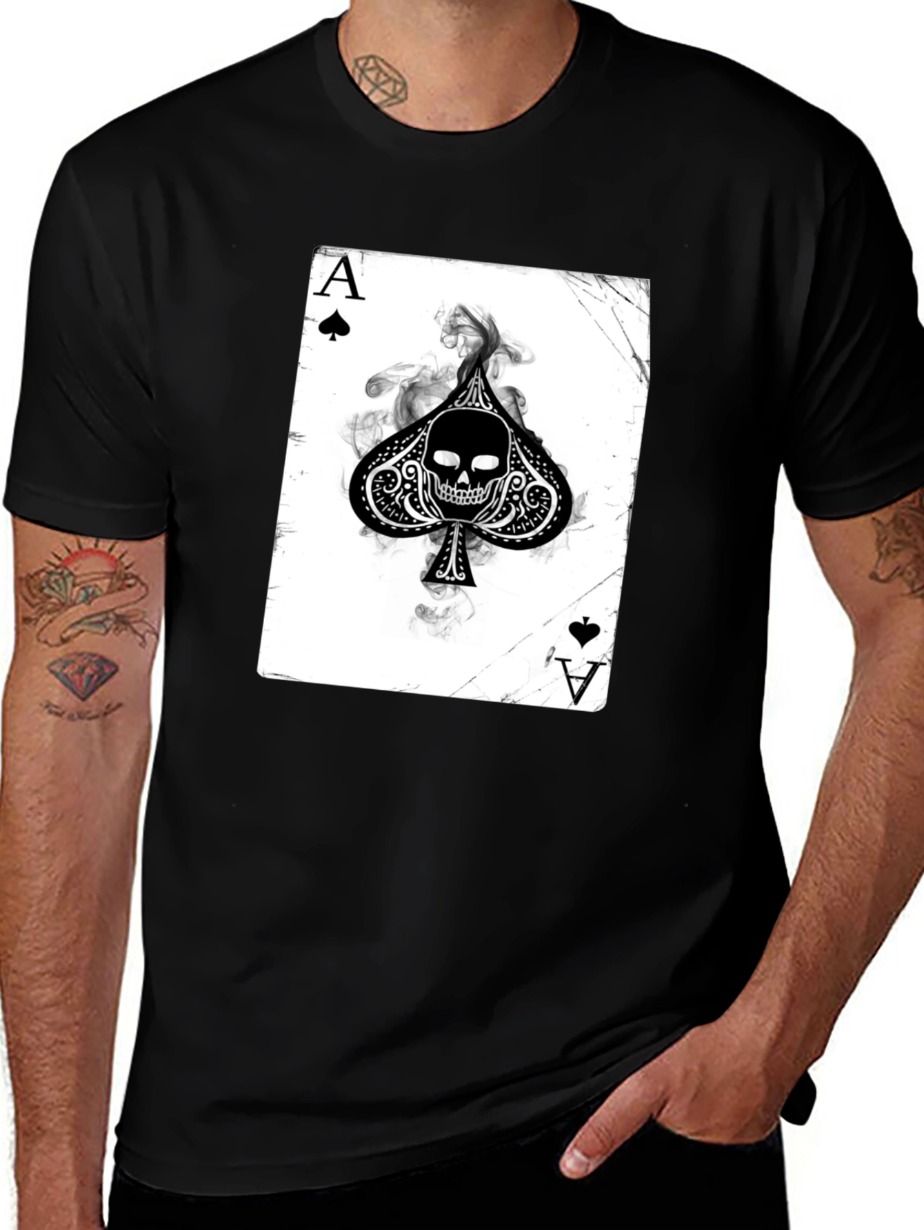 Variant 24 of Ace of Spades Skull Graphic T-Shirt