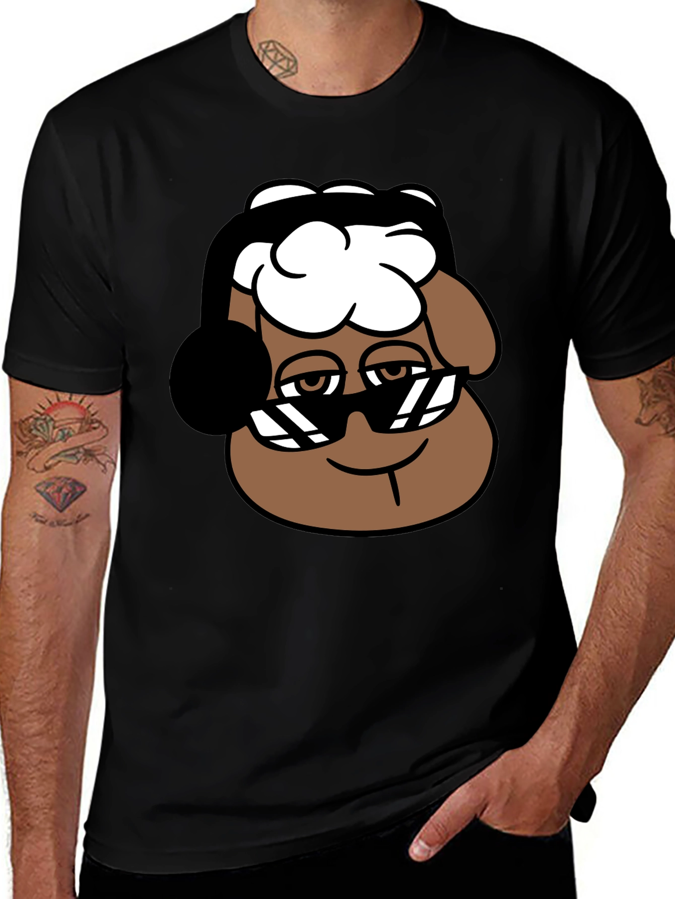 Variant 3 of Cool Sheep Graphic Black T-Shirt