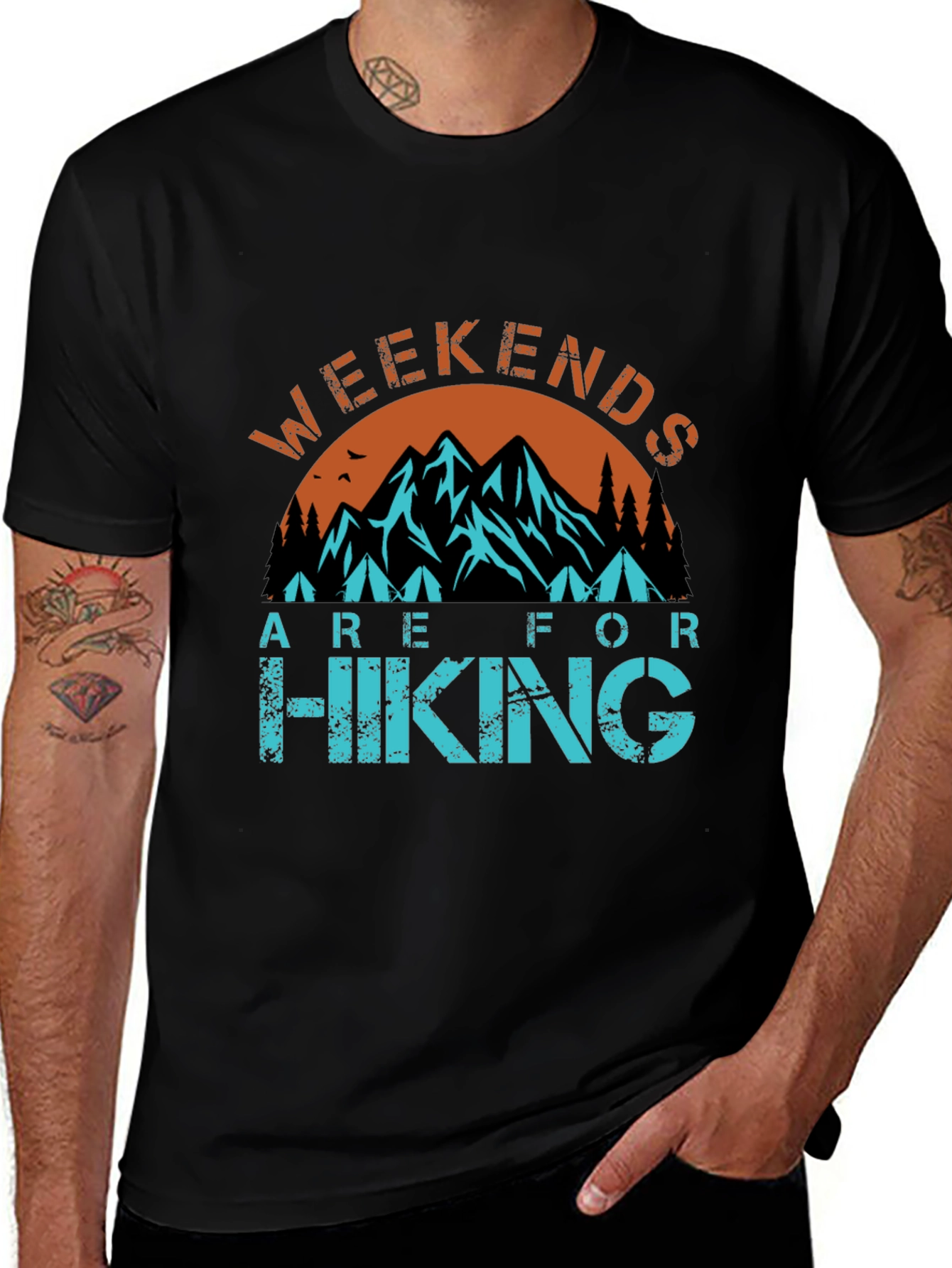 Variant 30 of Weekend Hiking Graphic Tee - Outdoor Adventure Shirt